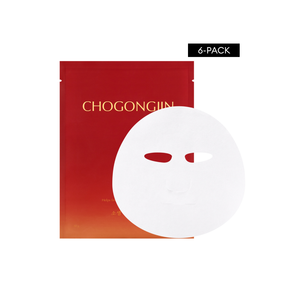 Chogongjin Sosaeng Jin Face Mask 6-Pack - Korean Skincare for Hydration & Brightening | Perfect for Daily Use, Travel & Spa Days