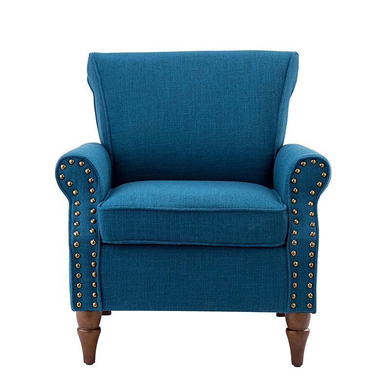 Hypanis Upholstered Armchair with Solid Wood Legs - Modern Living Room Accent Chair for Home, Office & Reading Nook - Comfortable Lounge Chair for Relaxing & Decor