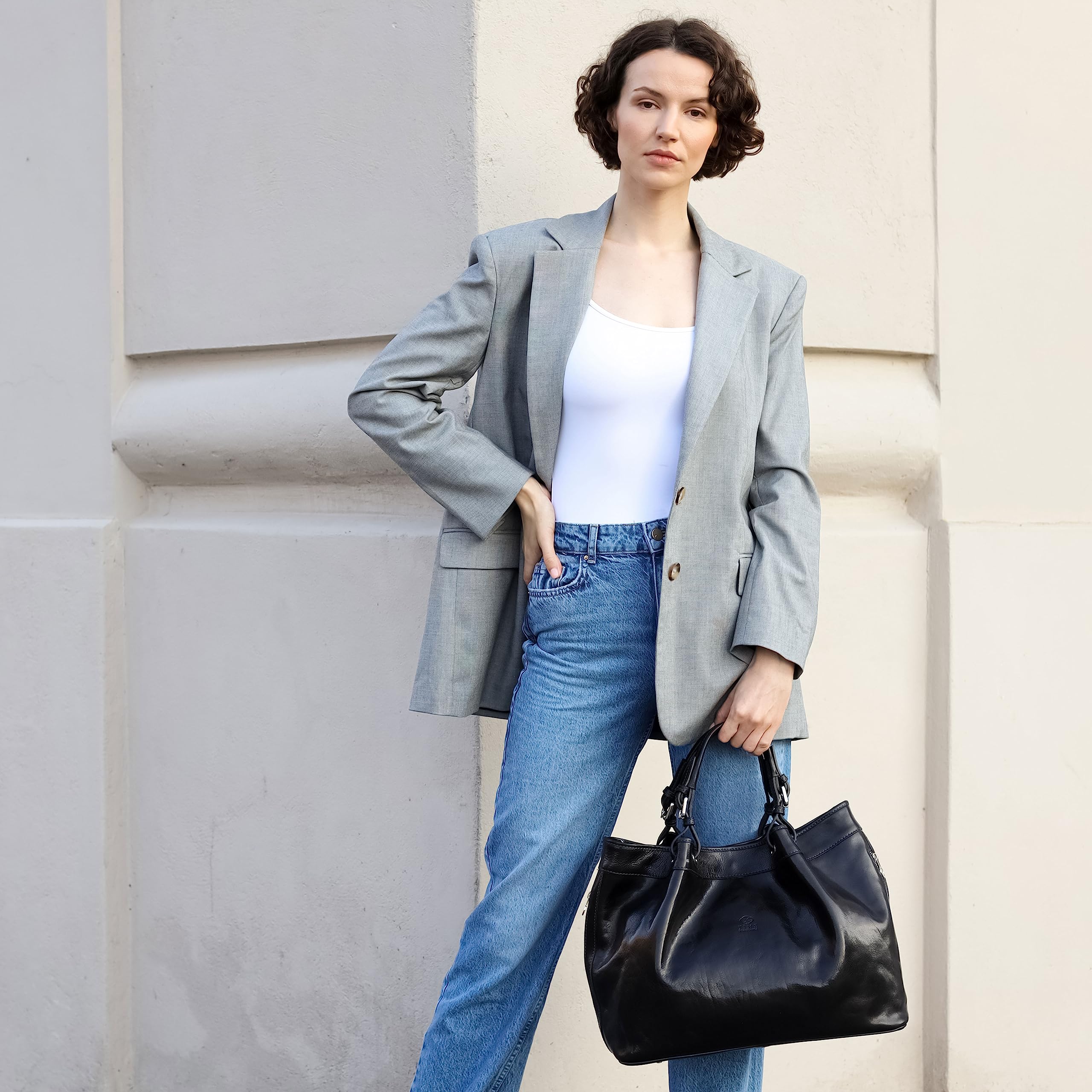 Premium Full-Grain Leather Handbag for Women - Timeless Top Handle Purse - Durable & Stylish - Perfect for Work, Travel & Special Occasions