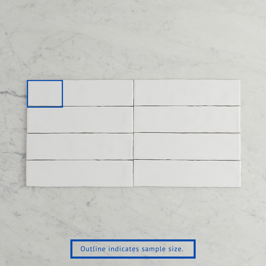 Premium Newport Gloss Subway White Ceramic Tile Sample - Perfect for Kitchen Backsplash, Bathroom Walls & Modern Home Decor