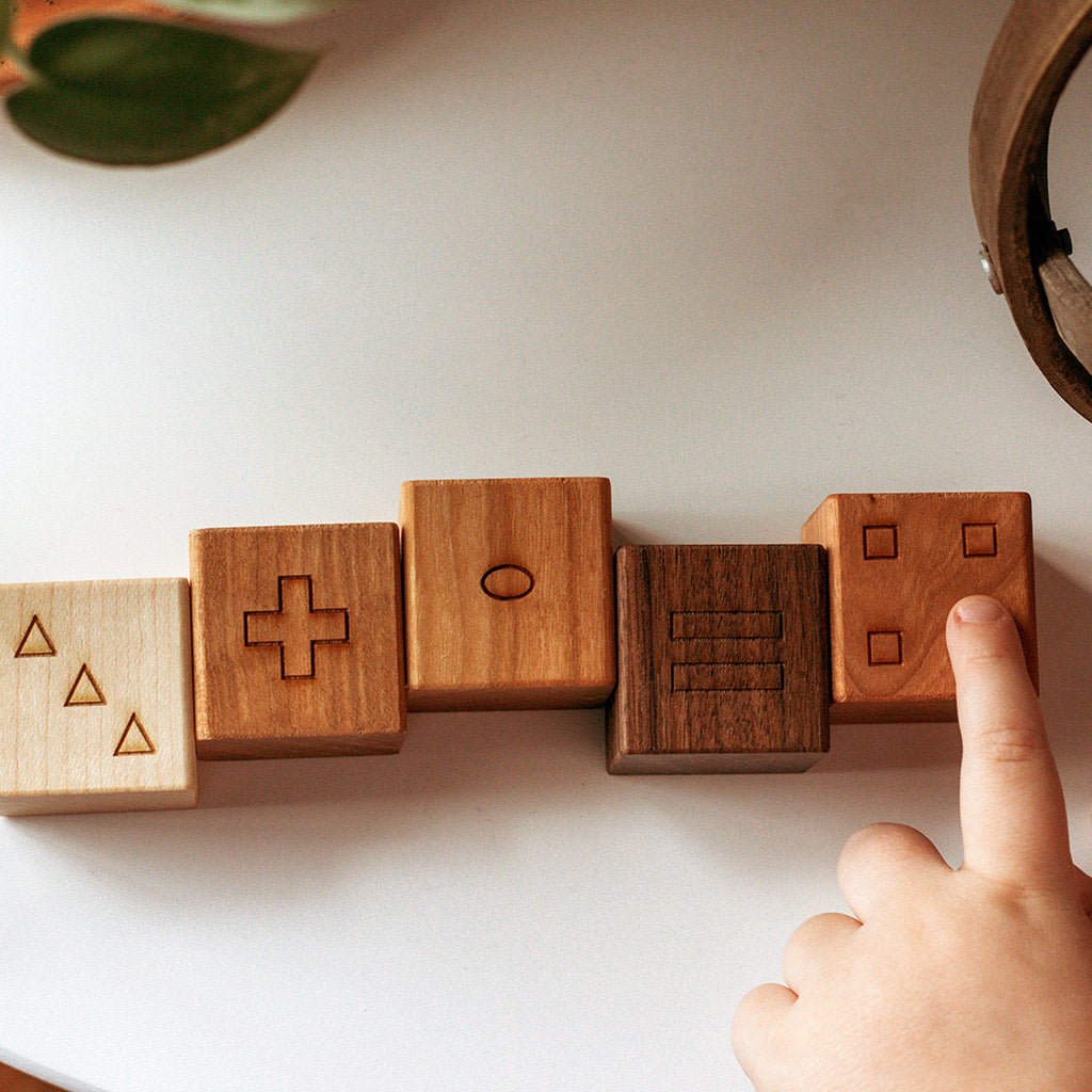 12-Piece Math Blocks Set for Kids - Educational Counting Toys for Early Learning & Classroom Activities