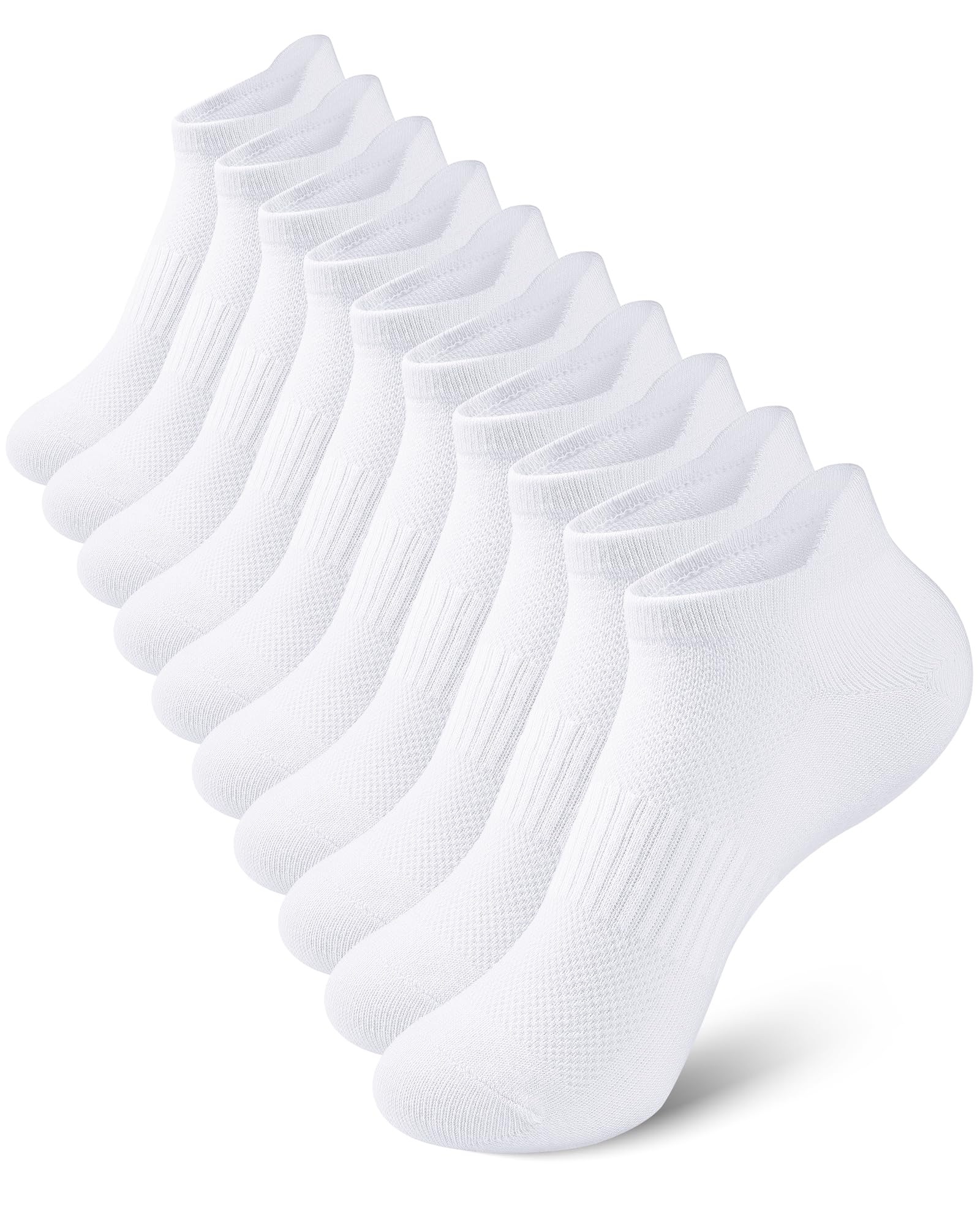 10 Pairs Kids Athletic Socks for Boys & Girls - Breathable Cotton Low Cut Ankle Socks with Half Cushion - Perfect for School, Sports & Everyday Wear