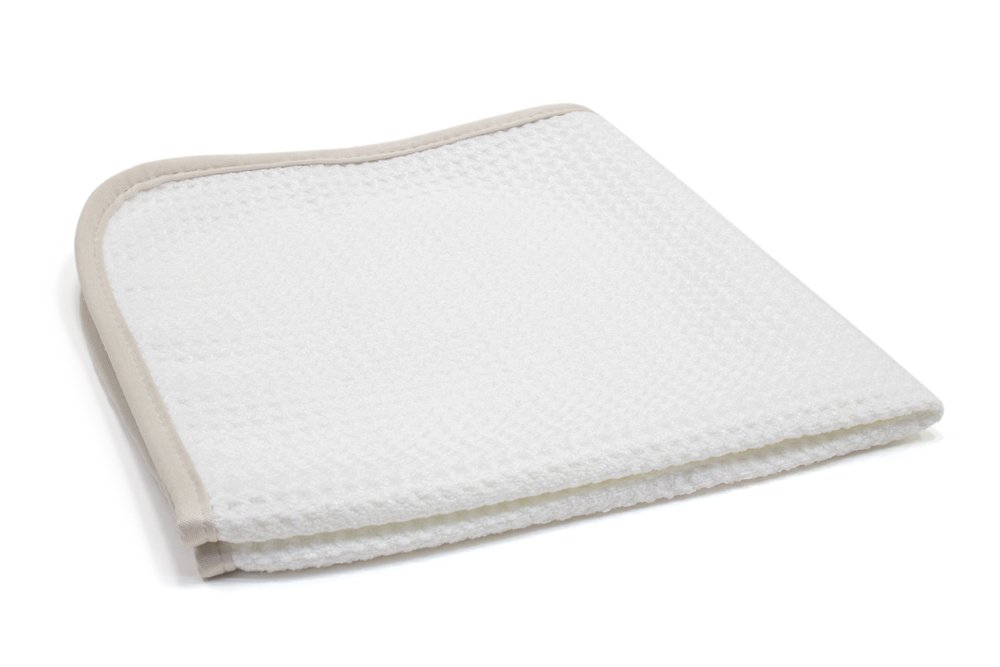 Autofiber No Streak Freak Microfiber Waffle Weave Towel for Windows & Mirrors - 16x16 Inch, Pack of 3 White - Perfect for Car Detailing, Glass Cleaning & Household Shine