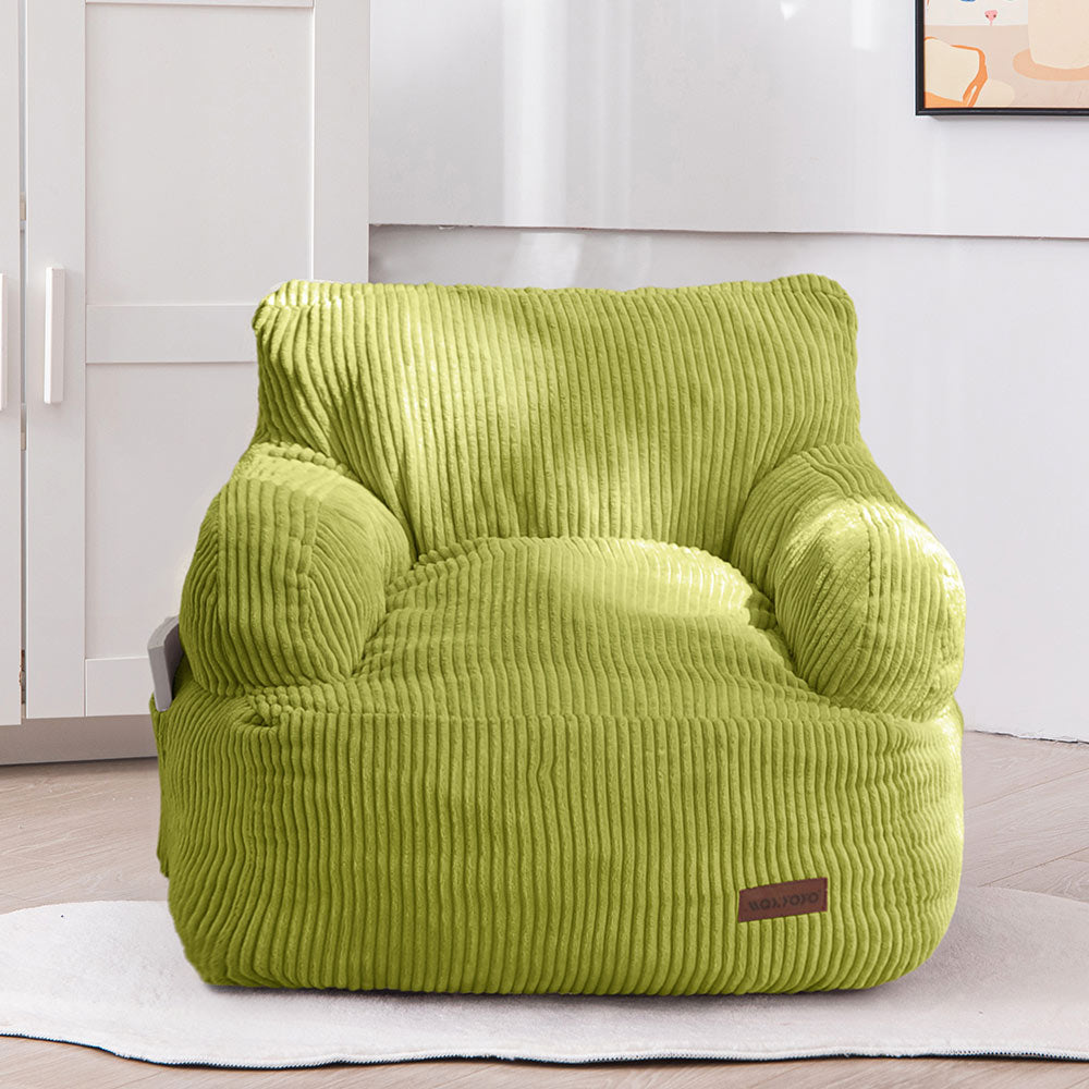 MAXYOYO Kids Bean Bag Chair - Soft & Comfortable Toddler Bean Bag Sofa with Removable Filler for Boys & Girls (Green) - Perfect for Playroom, Bedroom & Reading Nook