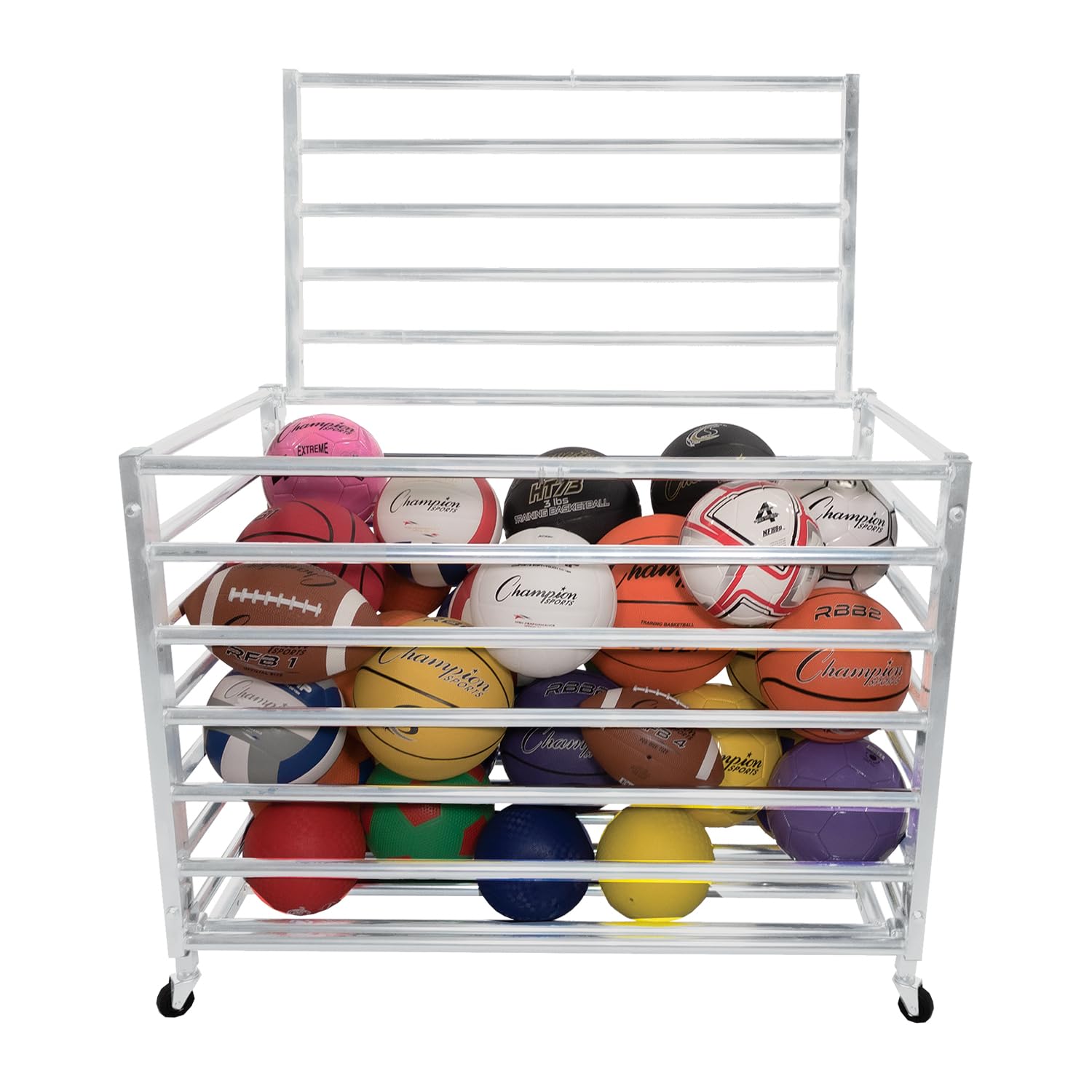 Champion Sports Lockable Ball Lockers - Durable Storage for Basketballs, Soccer Balls & More | Perfect for Gyms, Schools & Sports Clubs