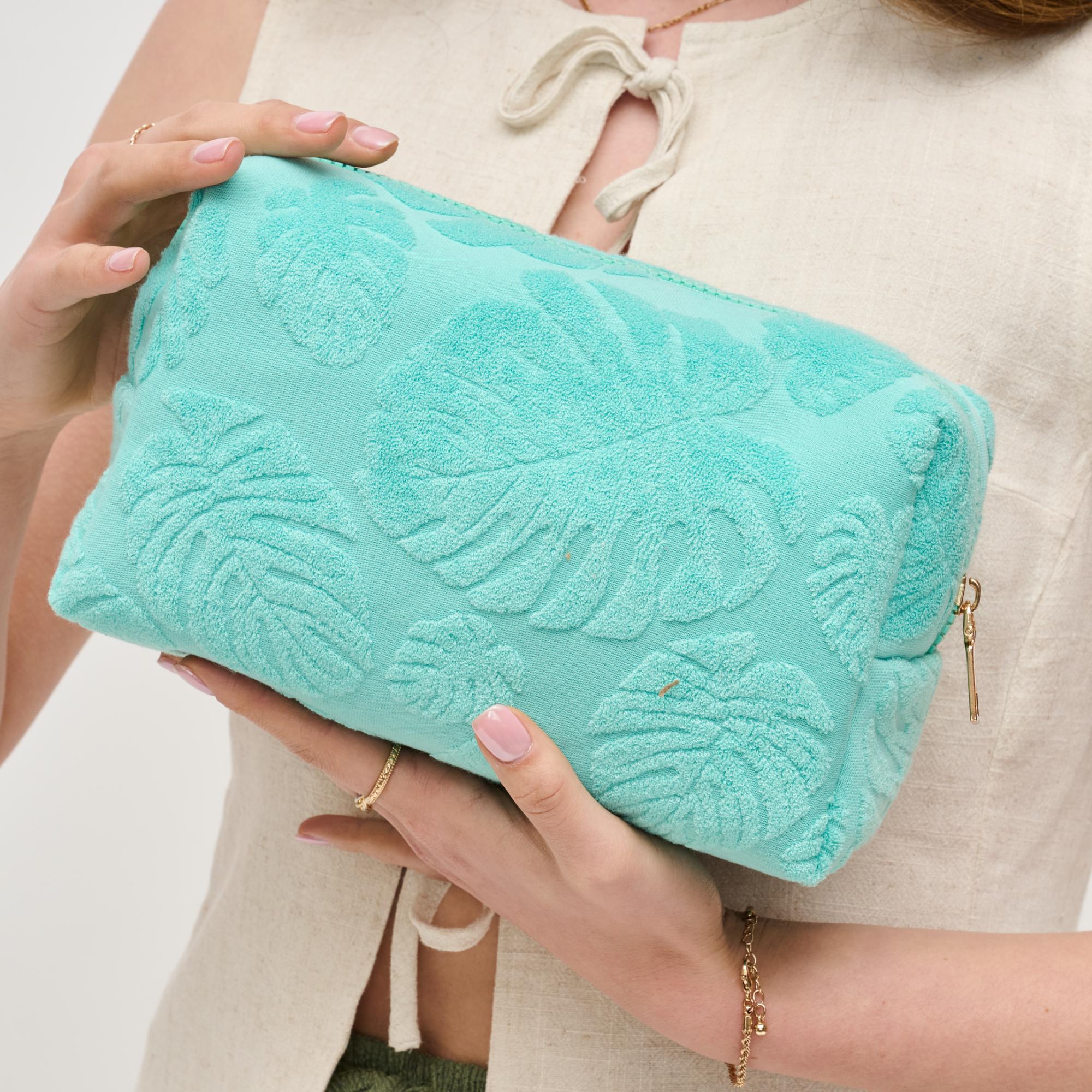 Palm Breeze Cosmetic Bag - Waterproof Makeup Organizer for Travel & Daily Use | Compact Toiletry Pouch for Women & Men | Perfect for Gym, Vacation & On-the-Go Essentials