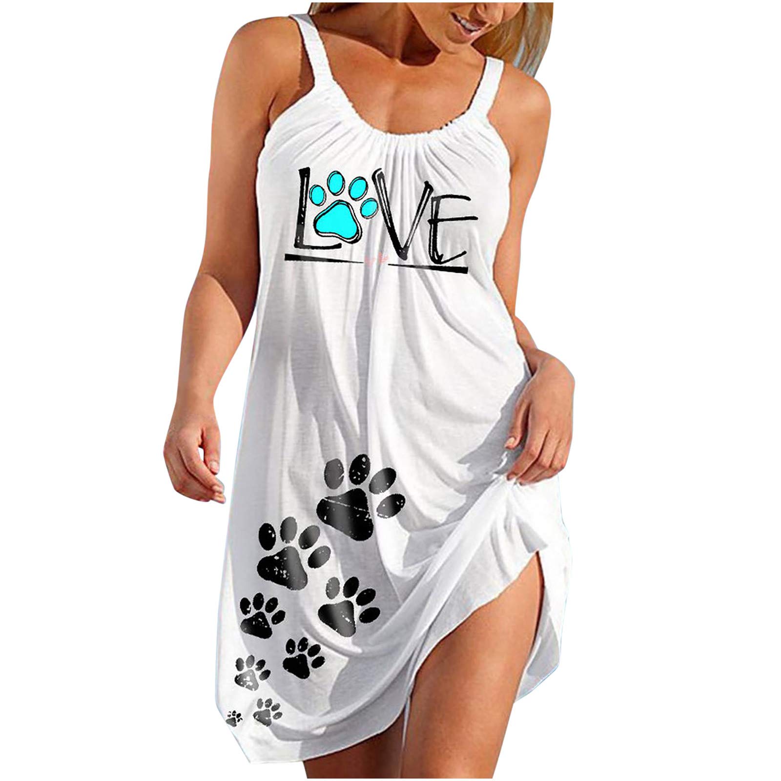 Women's Summer Loose Dress - Breathable Casual Wedding Mini Dress for Beach, Party & Vacation | Flowy Comfortable Sundress