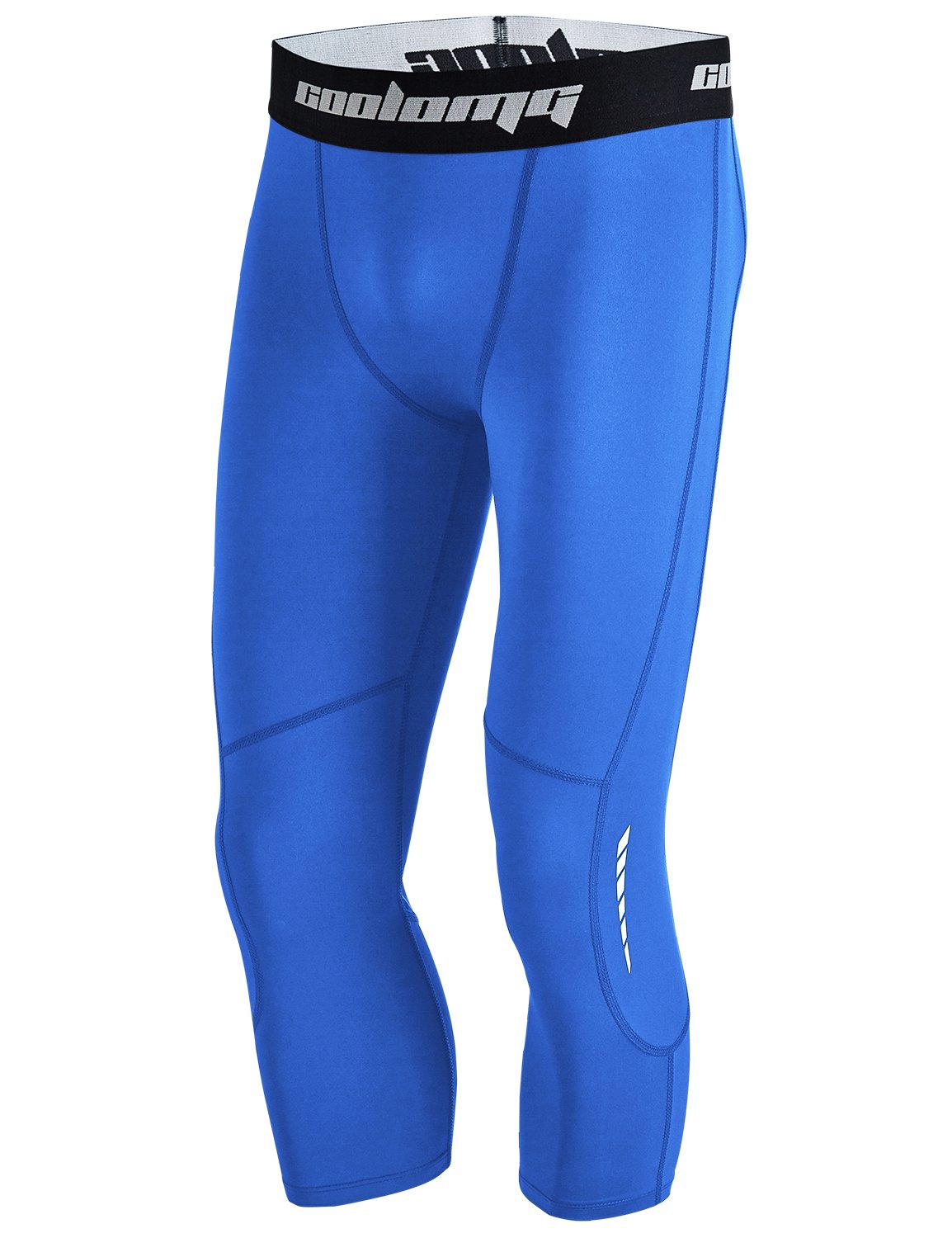 Blue 3/4 Leggings with Side Pockets - Comfortable Workout & Yoga Pants for Women - Perfect for Running, Gym & Casual Wear