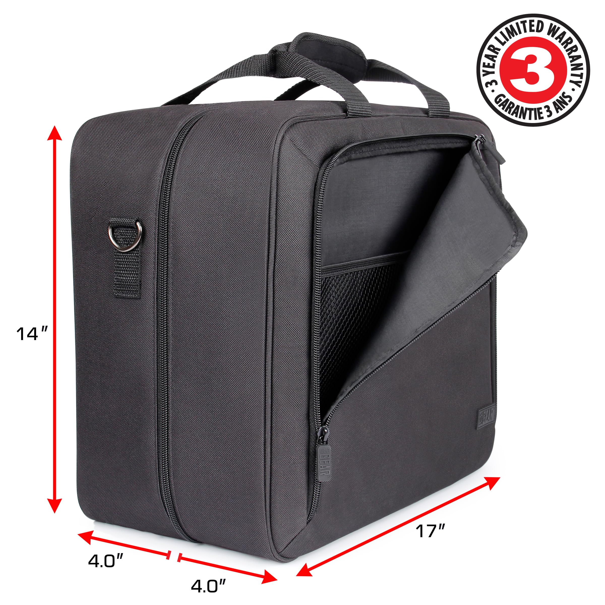 USA Gear PS5 Carrying Case - Protective Travel Bag for PlayStation 5 & PS5 Slim with Adjustable Interior - Shoulder Case Holds DualSense Controllers, Games & Accessories - Perfect for Travel, Gaming Events & Storage