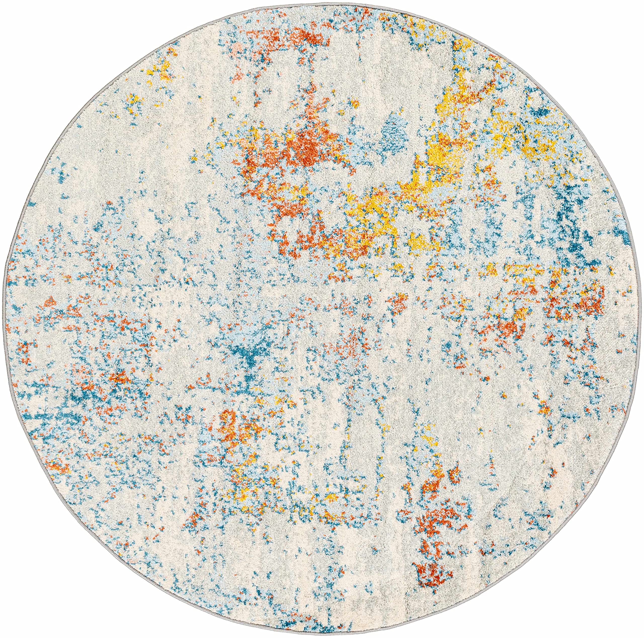 Hauteloom Buliok Modern Area Rug for Living Room & Bedroom - Beige, Orange, Red - 9' x 12' - Soft & Durable - Perfect for Home Decor, Family Gatherings & Cozy Spaces