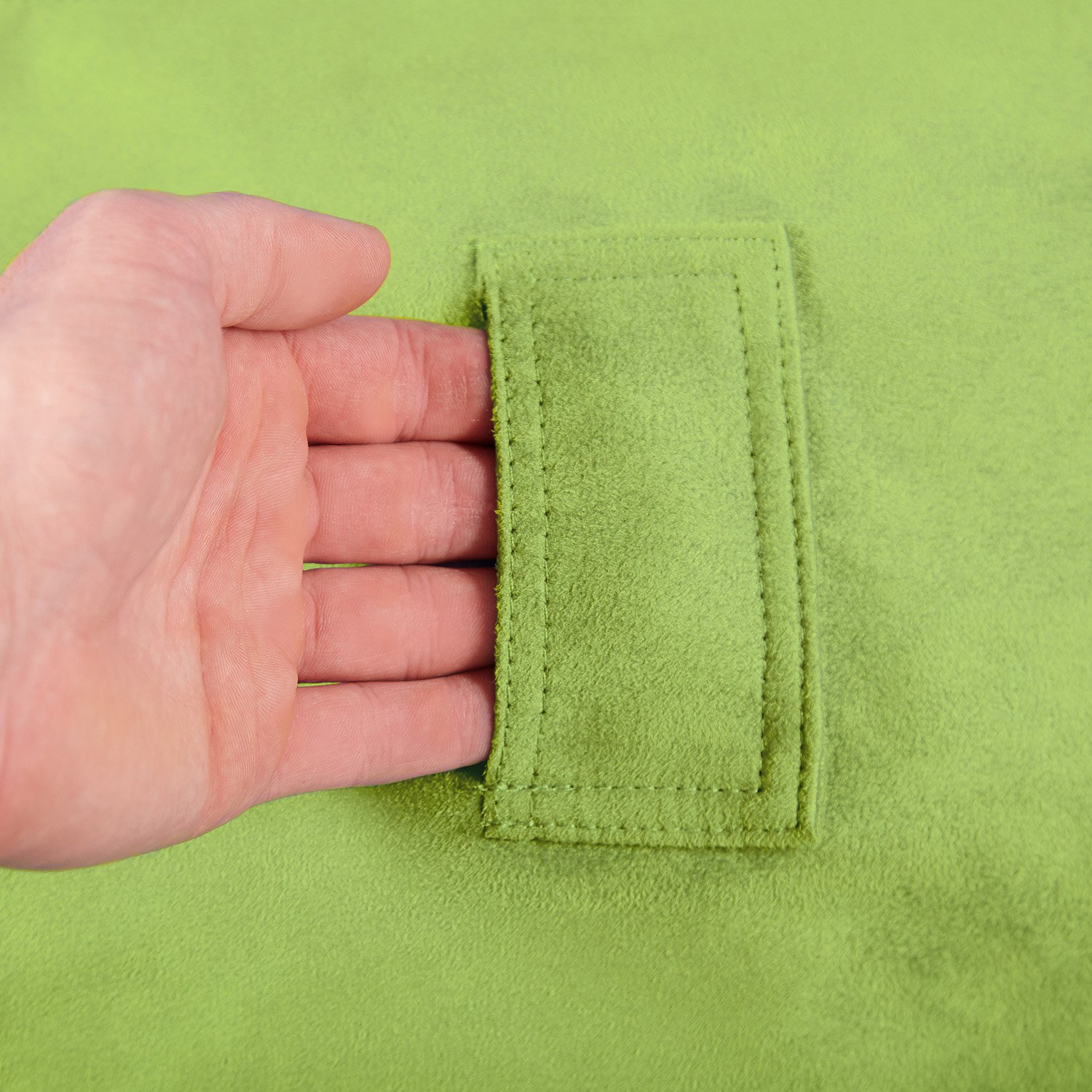 Luxury Microsuede Bean Bag Cover - Machine Washable 4-Foot Replacement Outer Shell with Light Green Inlay | Perfect for Living Room, Game Room & Dorm Decor
