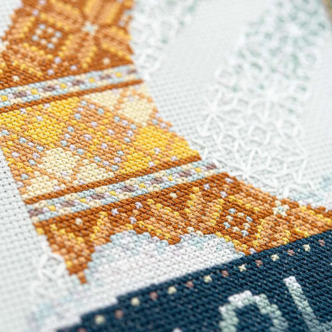 Modern Baby Sampler Cross Stitch Pattern - Moon and Stars Design for Nursery Decor, DIY Baby Shower Gift & Handmade Keepsake - Perfect for Newborn Rooms and Craft Projects