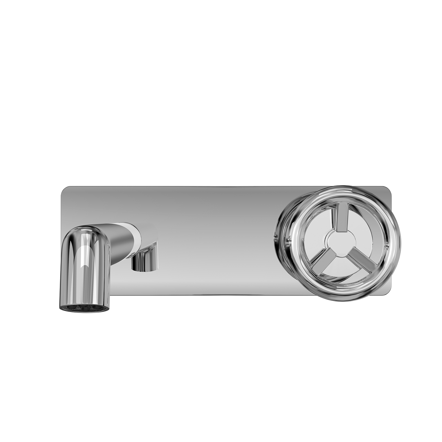 DAX 8030044 Single Handle Wall Mount Bathroom Sink Faucet with Chrome Finish - Perfect for Small Bathrooms, Powder Rooms & RV Vanity Installations
