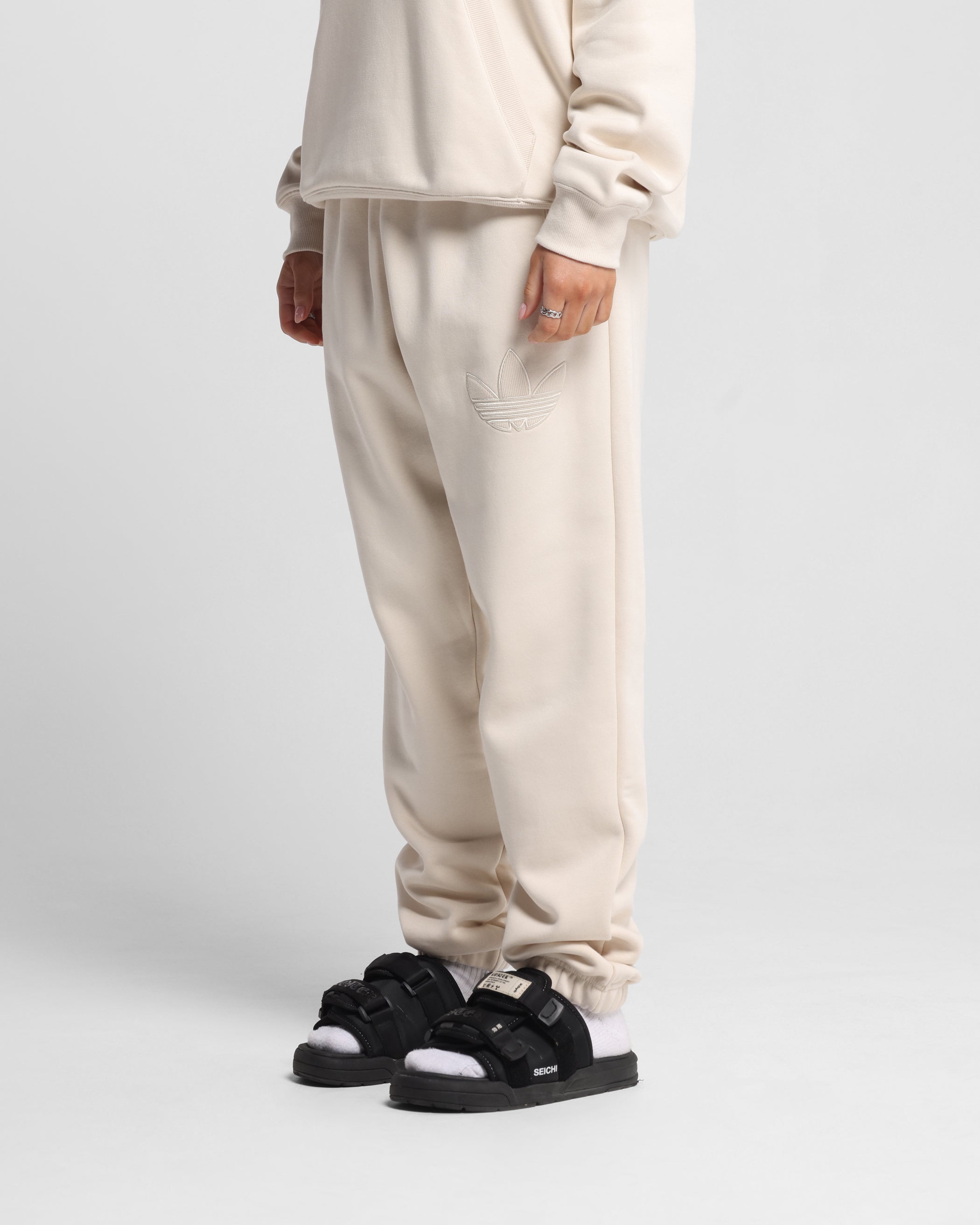 Adidas Originals 70's Fleece Joggers for Men - Soft Comfortable Athletic Pants, Wonder White - Perfect for Running, Gym Workouts & Casual Wear
