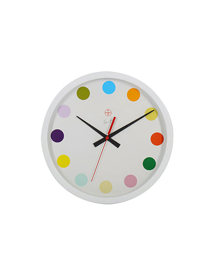 Damien Hirst Spot Clock - Modern Art Wall Clock for Home & Office Decor - Perfect for Living Room, Bedroom, or Gallery Display