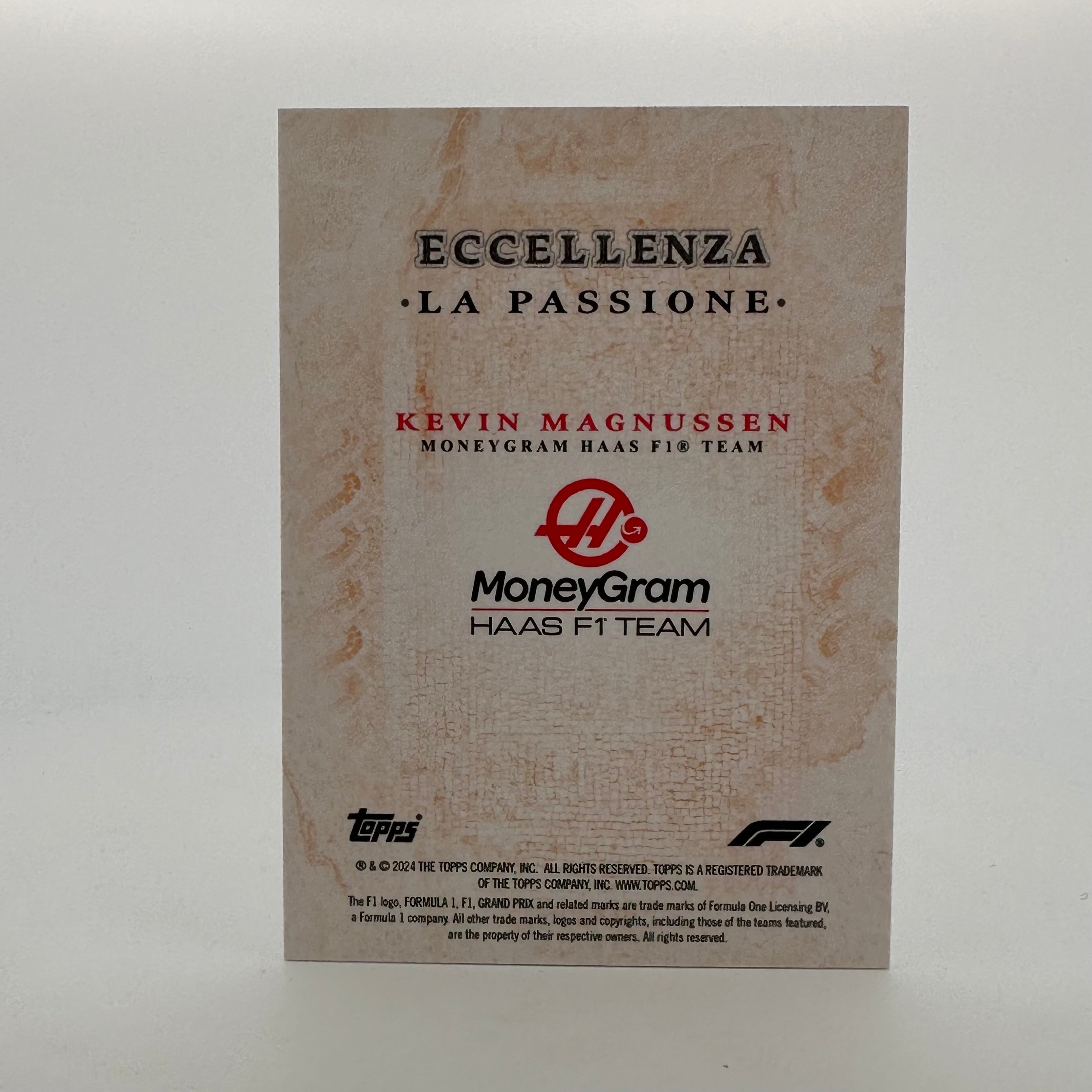Kevin Magnussen 2024 Topps Eccellenza F1 La Passione Orange Racing Card - Perfect for F1 Collectors, Race Fans & Sports Memorabilia Enthusiasts