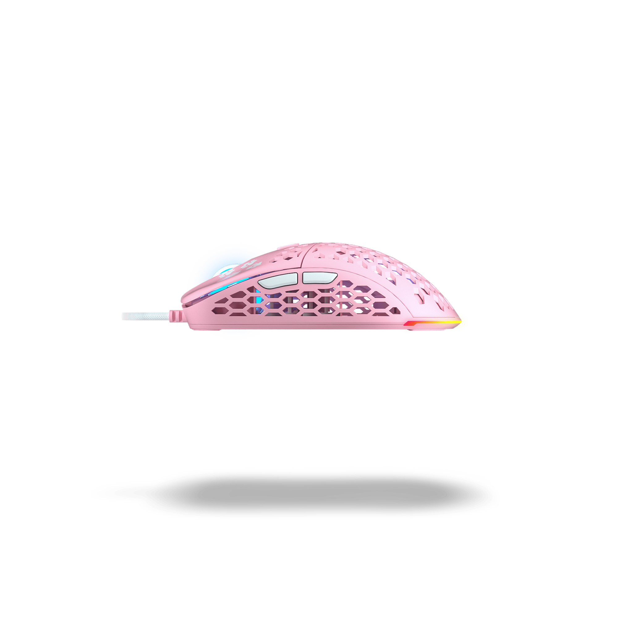 Belle Delphine X Ghost M1 UltraLight Gaming Mouse - Wireless RGB Kitty Pink Design for PC & Mac - Perfect for FPS, MOBA & Streaming Gamers