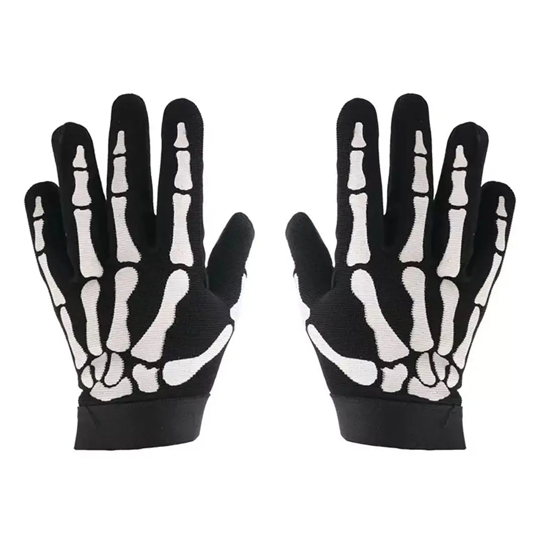 Open Road Skeleton Fabric Gloves - Breathable & Durable Motorcycle Gloves for Men & Women - Perfect for Riding, Cycling, and Outdoor Activities