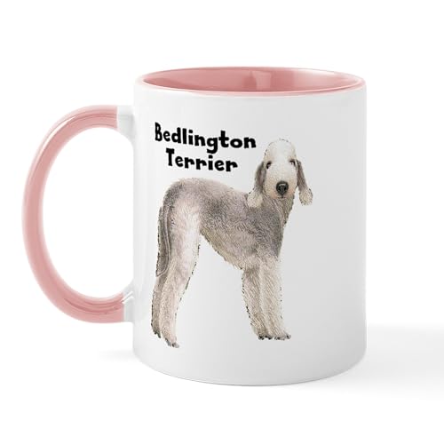 White/Pink Inside - Bedlington Terrier Mug