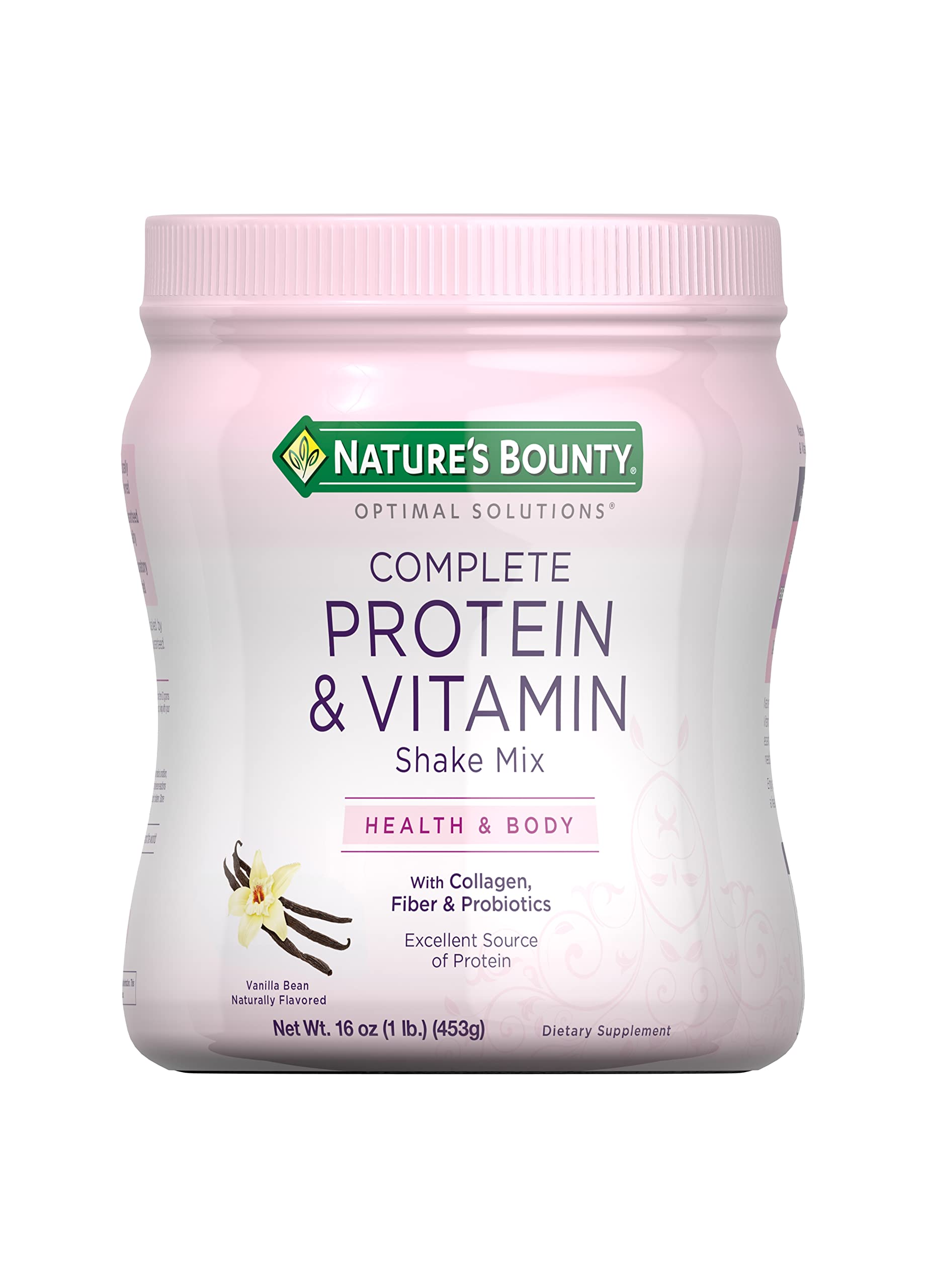 Nature's Bounty Optimal Solutions Protein Powder with Vitamin C - 16 oz Whey Protein Supplement for Muscle Recovery, Energy Boost & Immune Support - Ideal for Post-Workout, Fitness Enthusiasts & Active Lifestyles