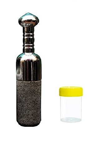 Premium Stainless Steel Mortar and Pestle Set - Stone Pestle with Ergonomic Handle for Grinding Spices, Herbs, and Pills - Includes Bonus Mini Jar for Travel & Kitchen Use