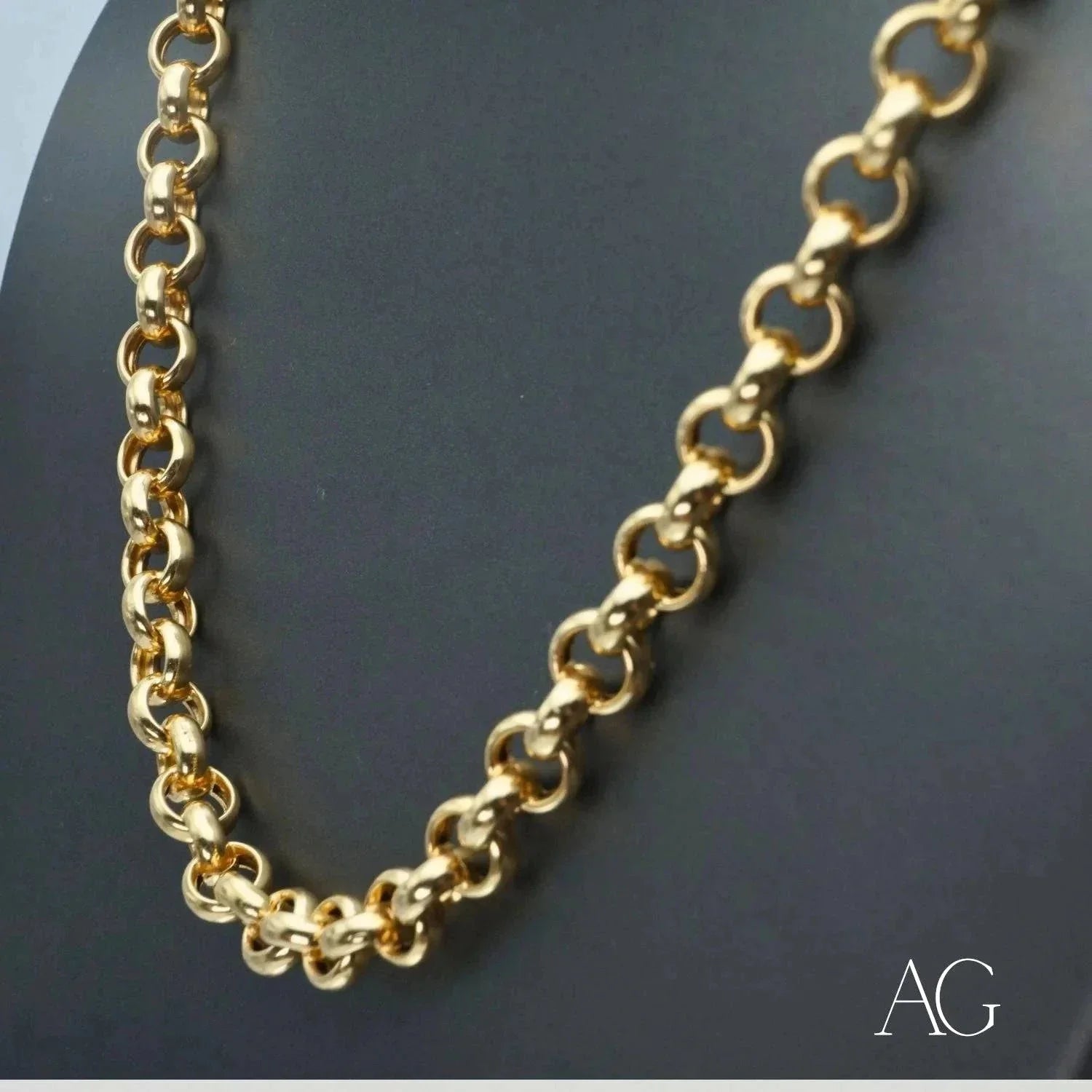 Elegant 18K Gold Chain Necklace - Luxury Artisan Gold Jewelry for Women - Perfect for Weddings, Parties & Special Occasions