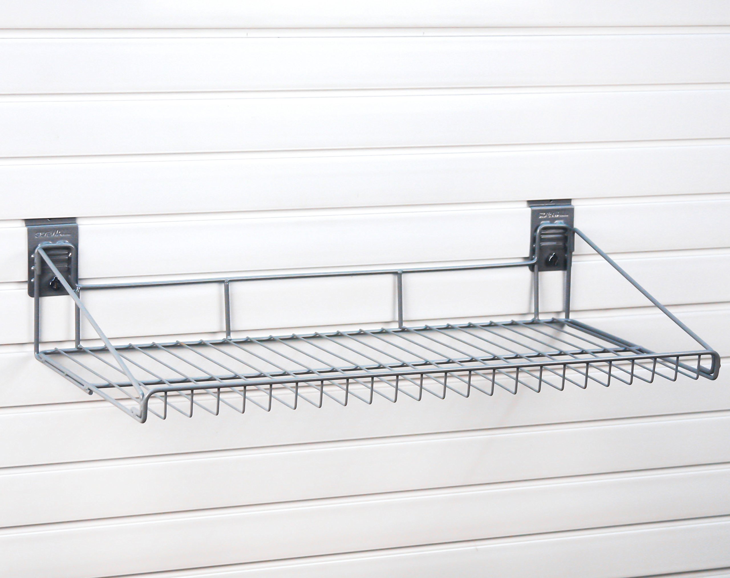 Large Heavy Duty Wire Shelf with CamLoks - Garage Storage Organizer for Slatwall Panels | Perfect for Tool Organization, Workshop Storage & Garage Shelving Systems