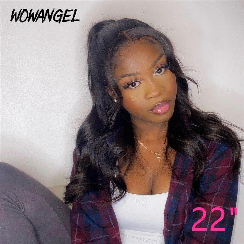 WOWANGEL Skinlike Real HD Full Lace Wig - Body Wave Human Hair Wig with Natural Hairline for Women | Perfect for Daily Wear, Cosplay & Special Occasions