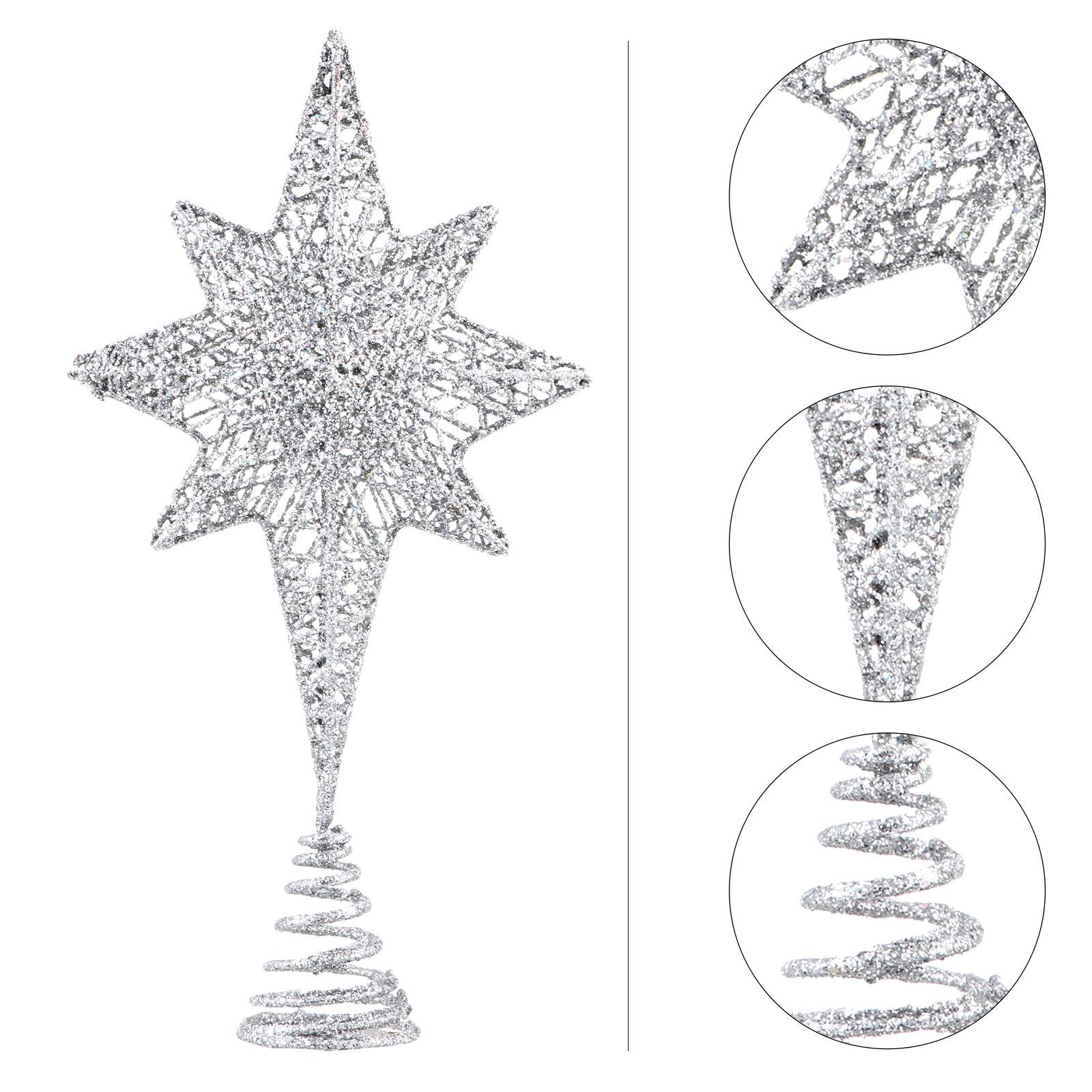 Christmas Tree Star Topper - Xmas Tree Decor for Party & Home