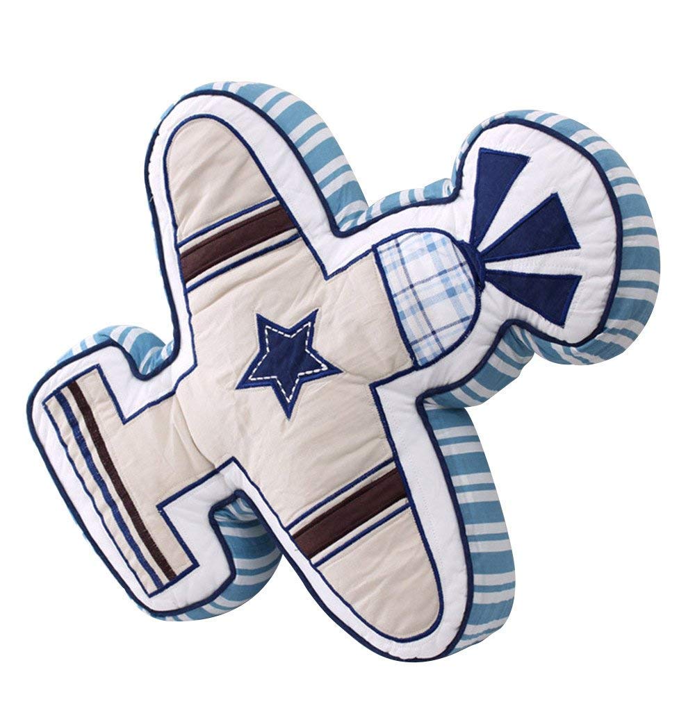 ABREEZE Airplane Pillow Sham - Soft Decorative Throw Pillow Cover for Kids Room Decor, Nursery, Boys & Girls Bedroom - Perfect for Airplane Themed Bedding & Playroom Decor