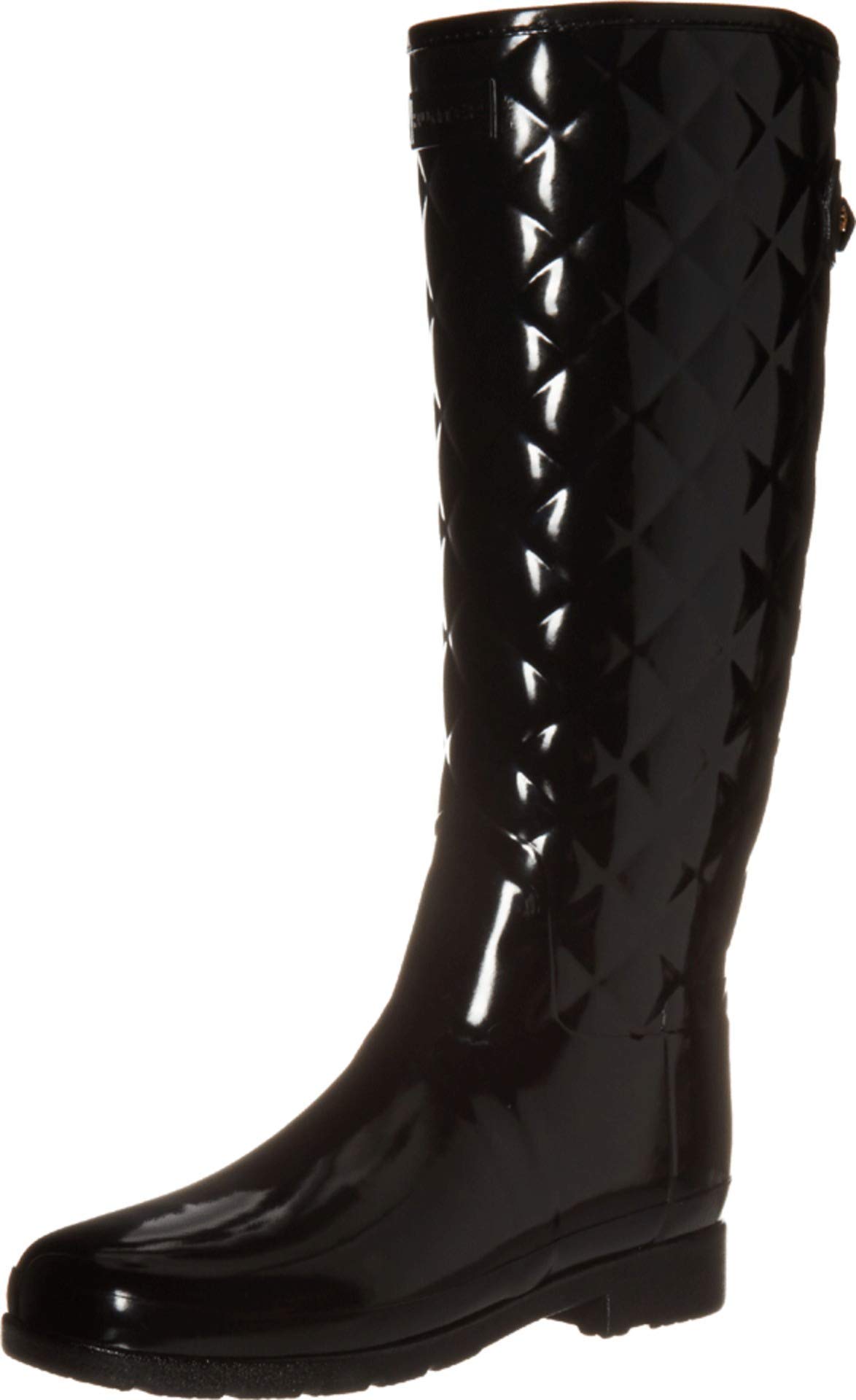 Hunter Women's Refined Tall Quilted Gloss Rain Boots - Waterproof Winter & Spring Footwear for Outdoor Walking, Gardening & Rainy Day Fashion