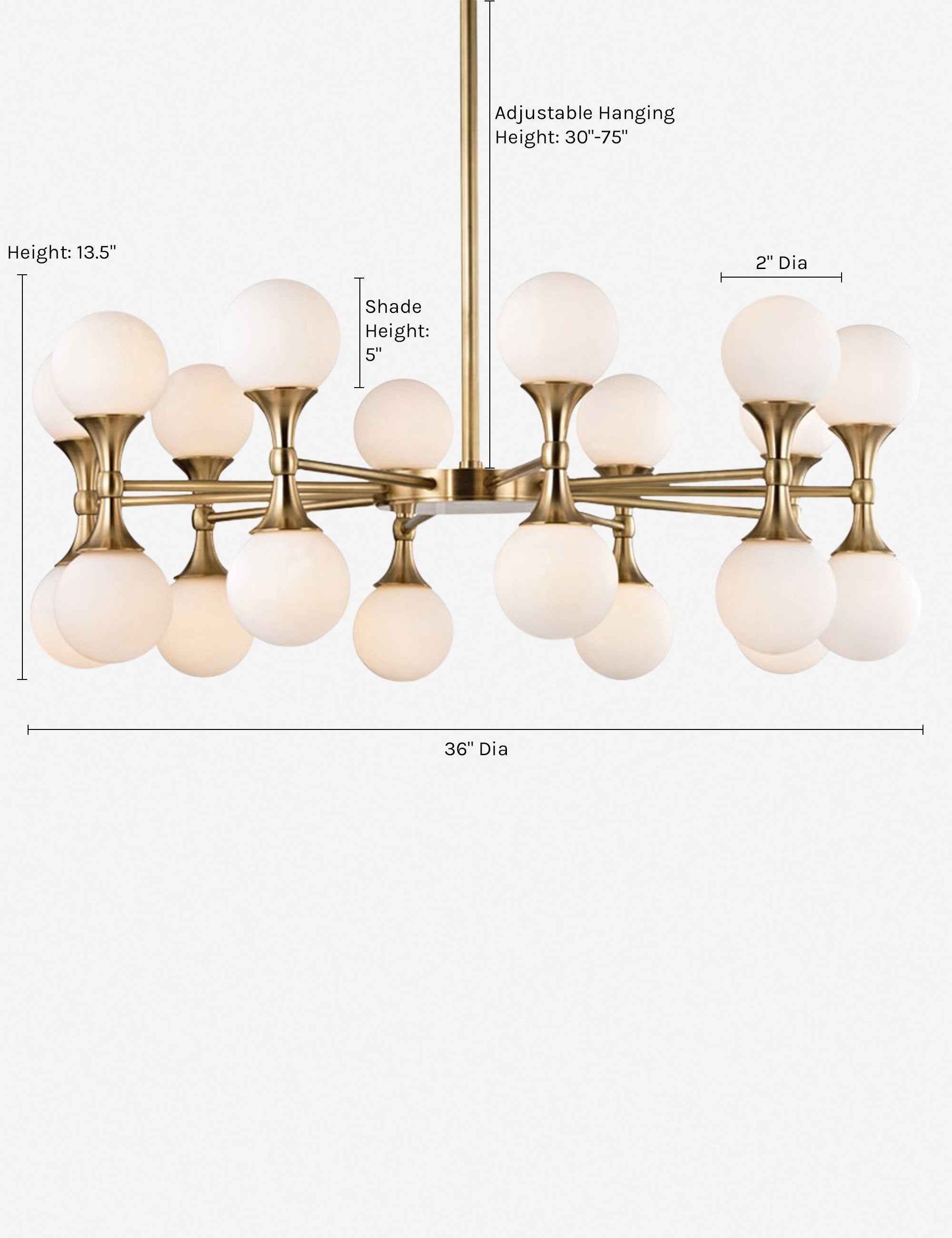 Elegant Abernathy Crystal Chandelier - Modern Luxury Ceiling Light Fixture for Dining Room, Living Room & Bedroom Decor
