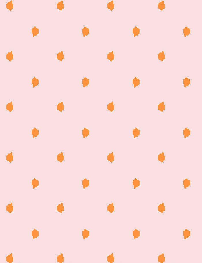 Medina Dot Peel and Stick Wallpaper by Wallshoppe - Pushpop/Shell Design - Perfect for Nursery, Bedroom, and Home Office Decor