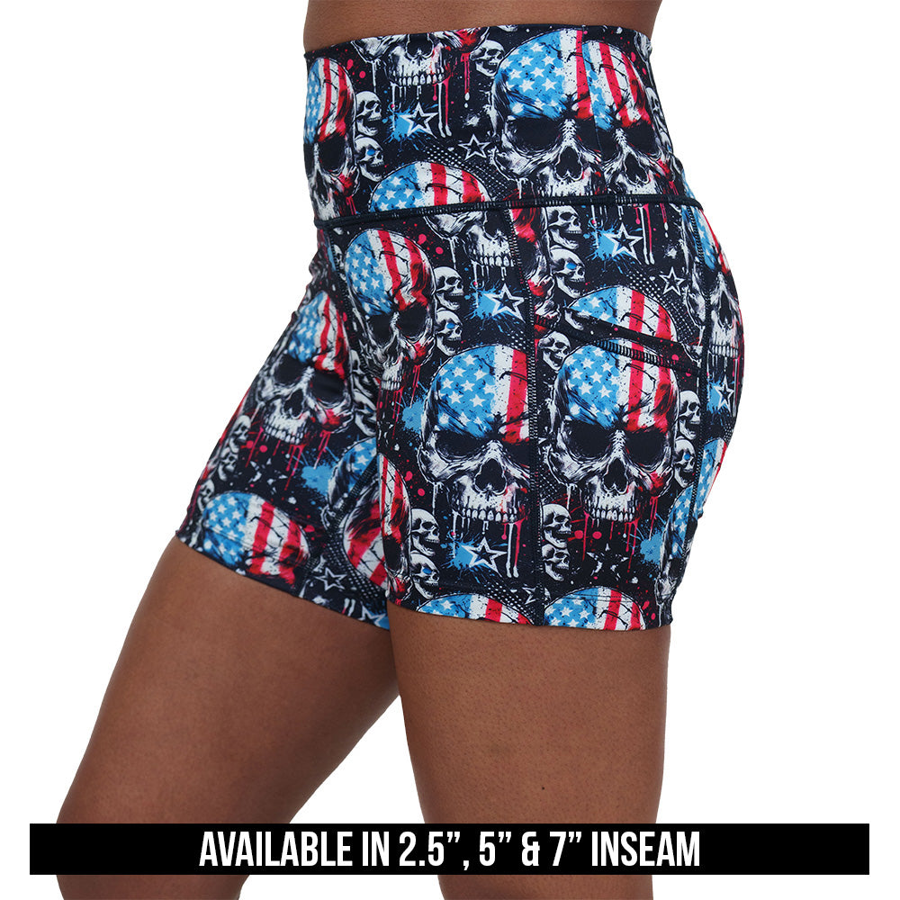 United Skulls Men's Casual Shorts - Comfortable Summer Athletic Shorts for Running, Gym & Outdoor Activities