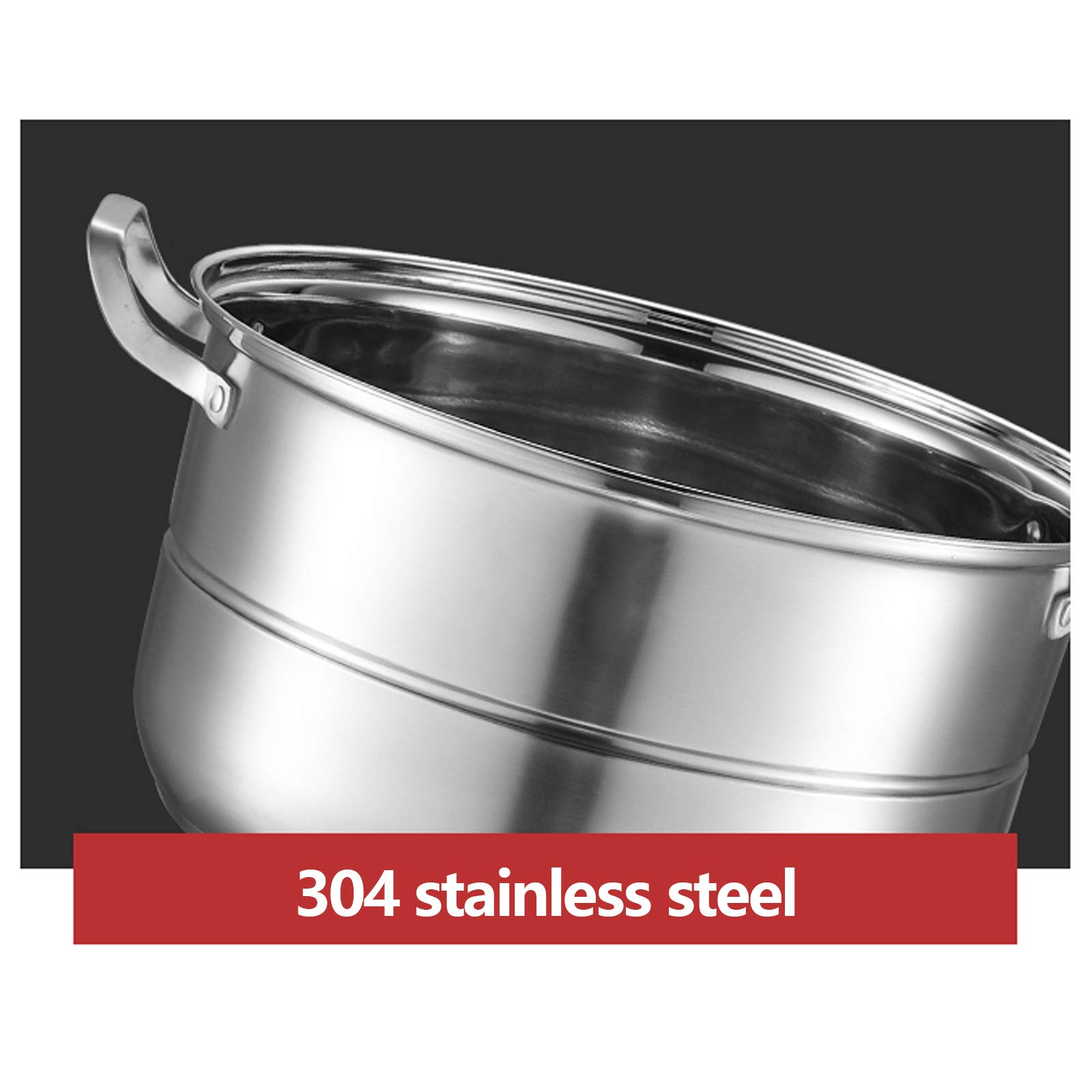 Gdrasuya10 5-Layer Stainless Steel Steamer Pot for Meat, Vegetables & Seafood – Durable Kitchen Cookware for Healthy Cooking, Meal Prep & Large Family Dinners