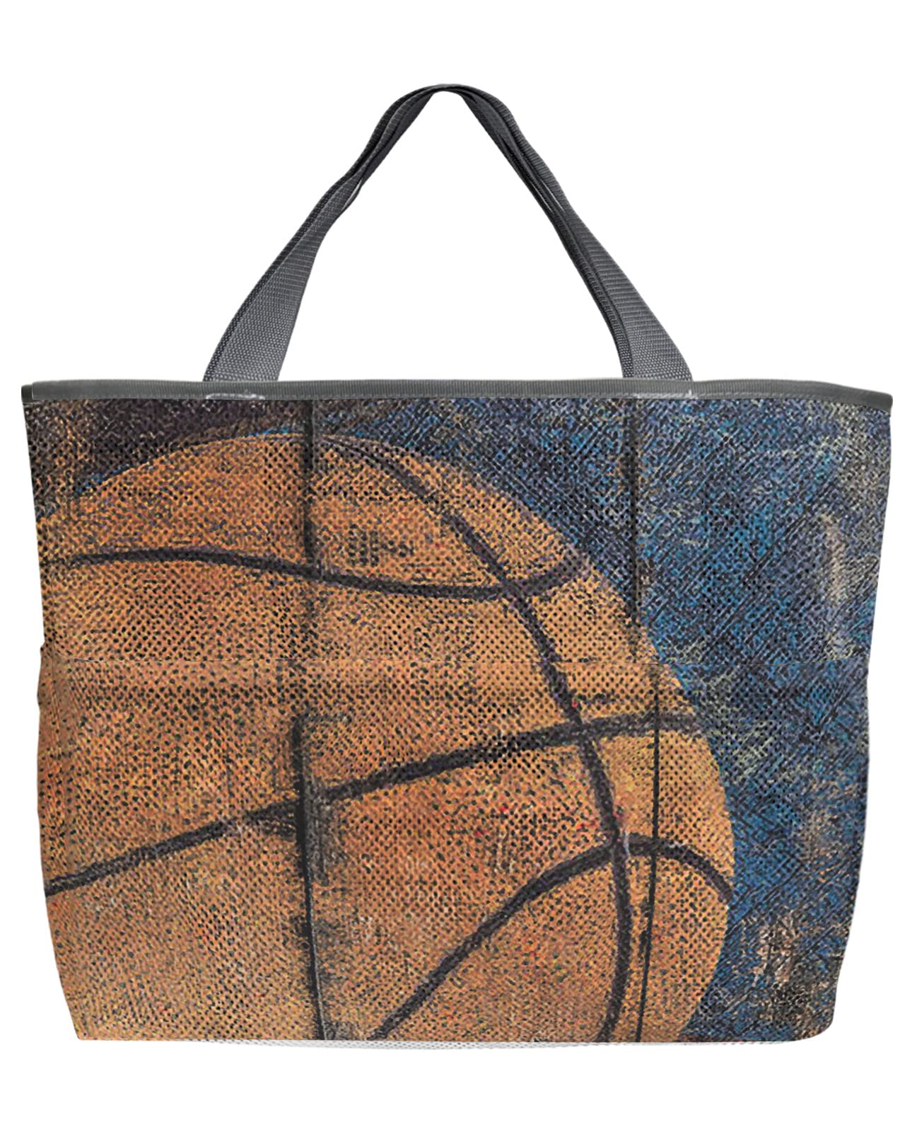 60L Oversized Mesh Beach Tote Bag - Quick Dry Swim Bag with Pockets, Foldable & Lightweight (24