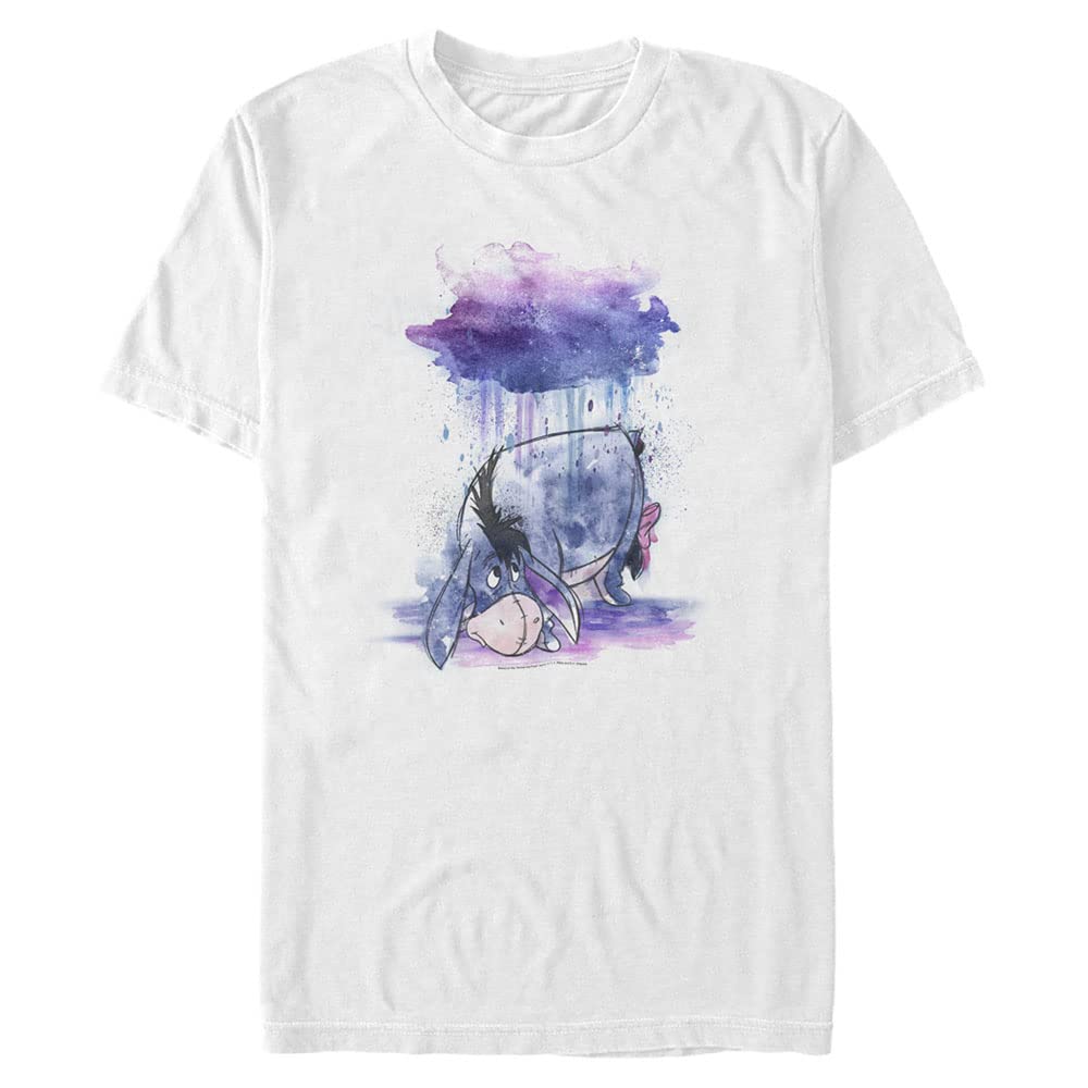 Disney Big & Tall Winnie The Pooh Watercolor Eeyore Men's Short Sleeve T-Shirt - Soft Cotton Casual Tee for Theme Parks, Movie Nights & Disney Fans