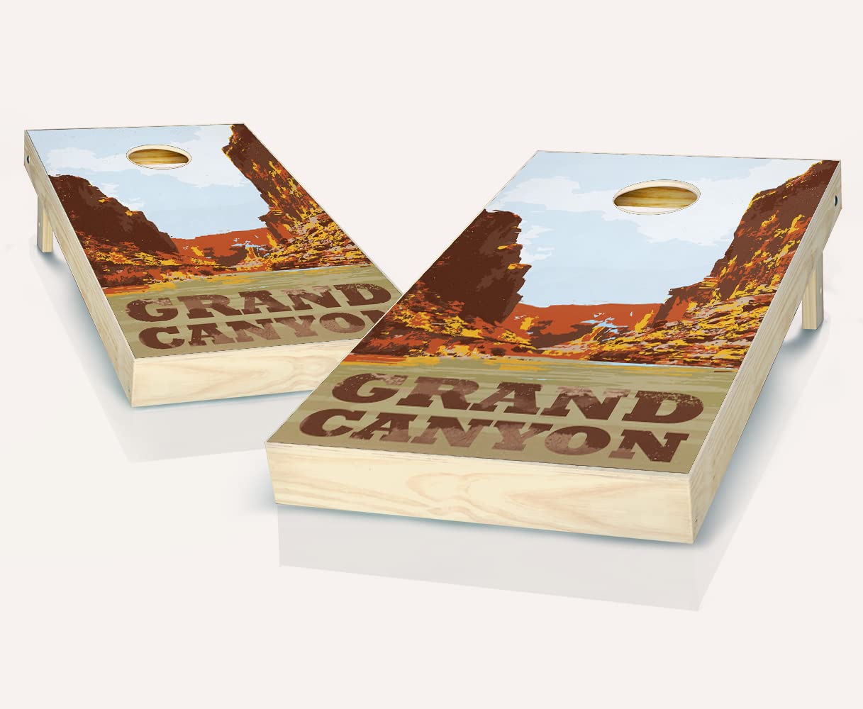Skip's Garage Grand Canyon National Park Cornhole Game Set - 2 Premium Cornhole Boards & 8 Bean Bags with Accessories - Outdoor Lawn Games for Backyard, Tailgating, and Camping Fun