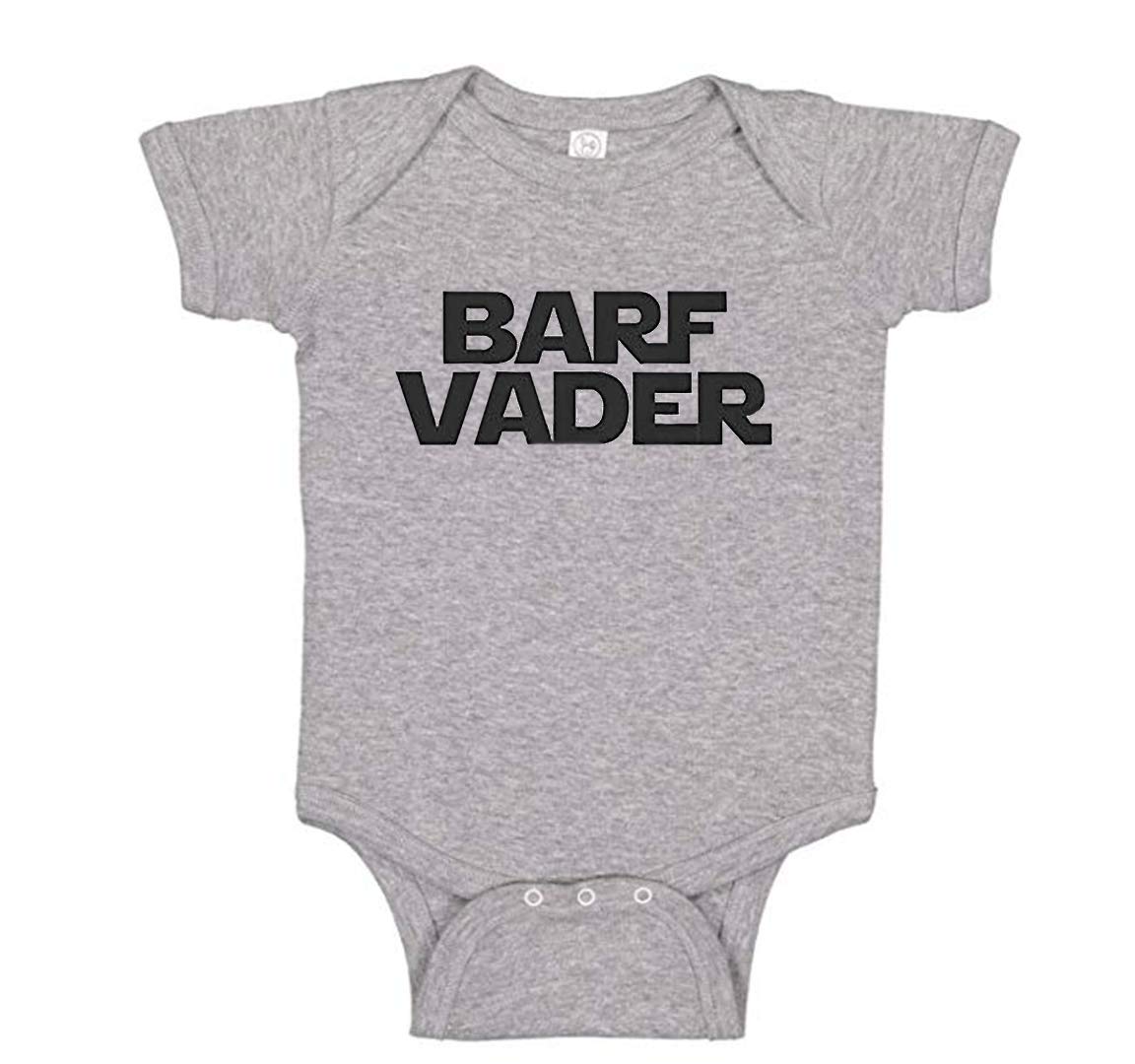 Southern Sisters Barf Vader Baby Romper - Cute Star Wars Parody Onesie for Boys & Girls | Perfect for Halloween, Cosplay & Darth Vader Fans