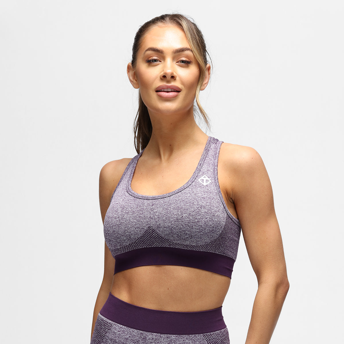 Seamless Purple Bra for Women - Comfortable Wireless Support for Yoga, Workout & Everyday Wear