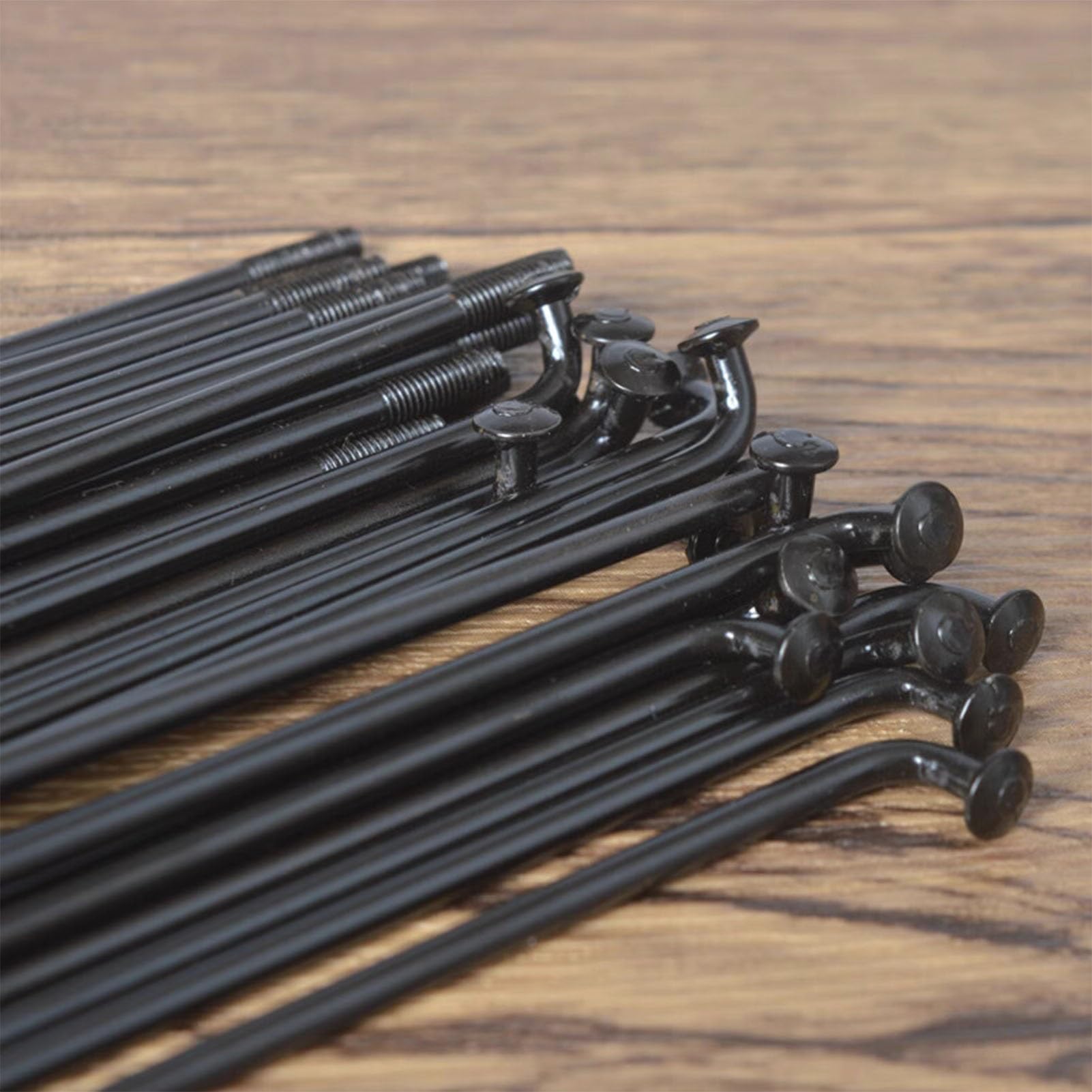 12G Black Carbon Steel Bicycle Spokes (12PCS, 125mm) - Compatible with Electric Bikes, E-Bikes & Tricycles (76-280mm Wheel Size) with Nipples - Perfect for Commuting, Off-Road & Urban Cycling