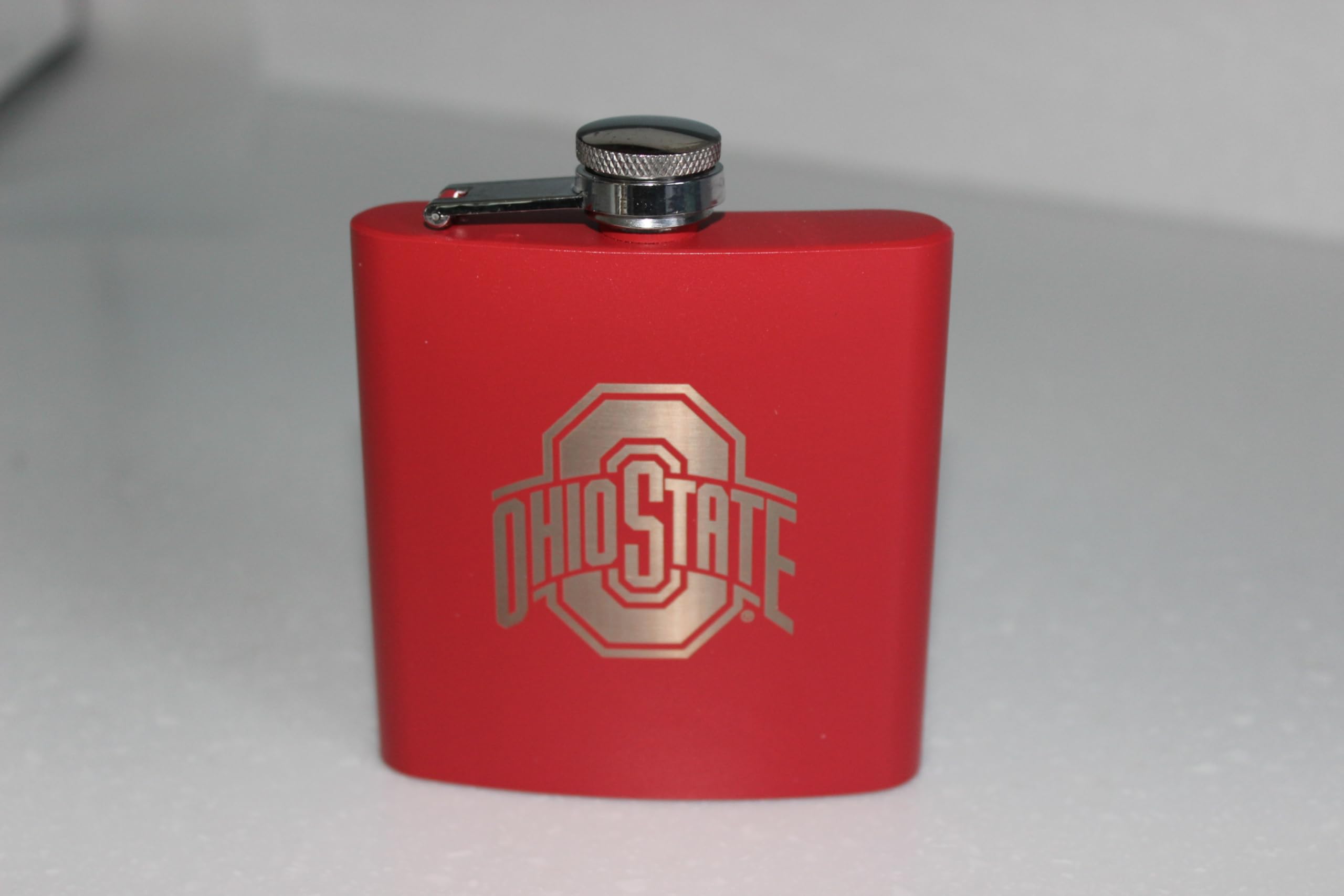 Ohio State Buckeyes NCAA Logo Stainless Steel Flask (Red) - Perfect for Tailgating, Gifts & Game Day Celebrations
