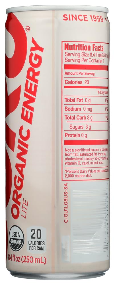 Guru Energy Bev Lite - Organic Energy Drink with Natural Caffeine & Vitamins | Boost Focus & Hydration for Workouts, Study & Active Lifestyles