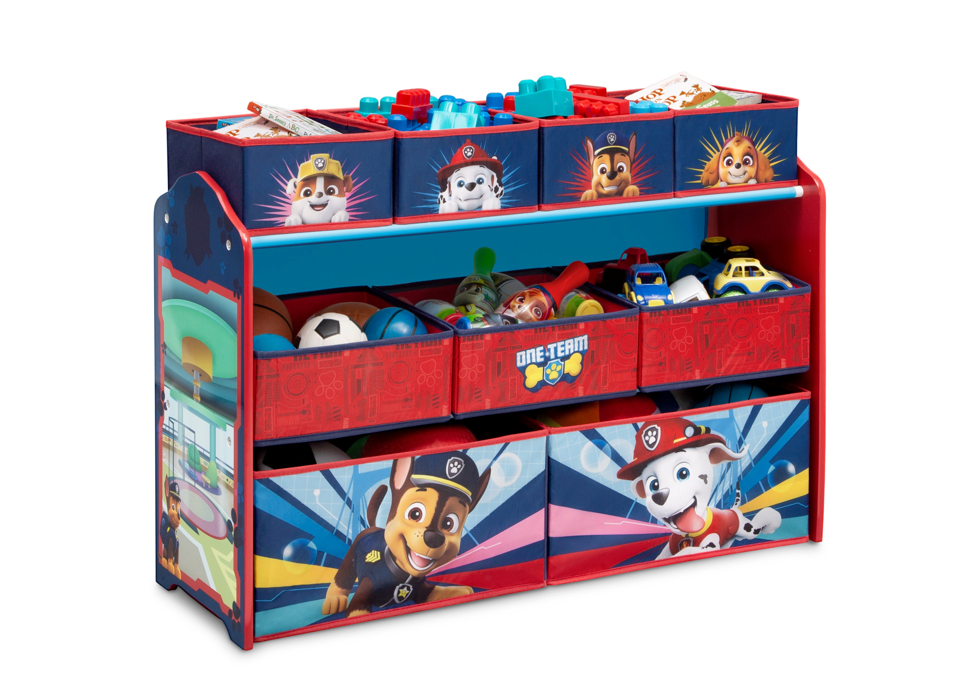 PAW Patrol Deluxe 9-Bin Toy Organizer for Kids - Storage Solution for Action Figures, LEGO Blocks & Playroom Organization - Perfect for Bedroom, Playroom & Daycare Storage