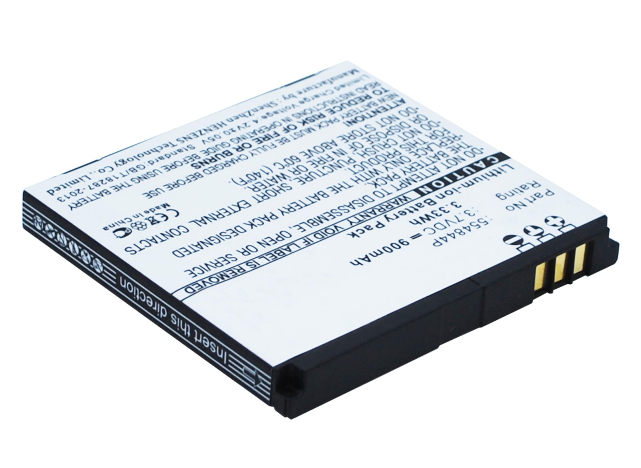 Synergy Digital GPS Battery - 800mAh Li-ion 3.7V Replacement for Takara GP55BT & WayteQ 554844P - Ultra High Capacity Power Solution for Outdoor Navigation, Hiking, and Road Trips