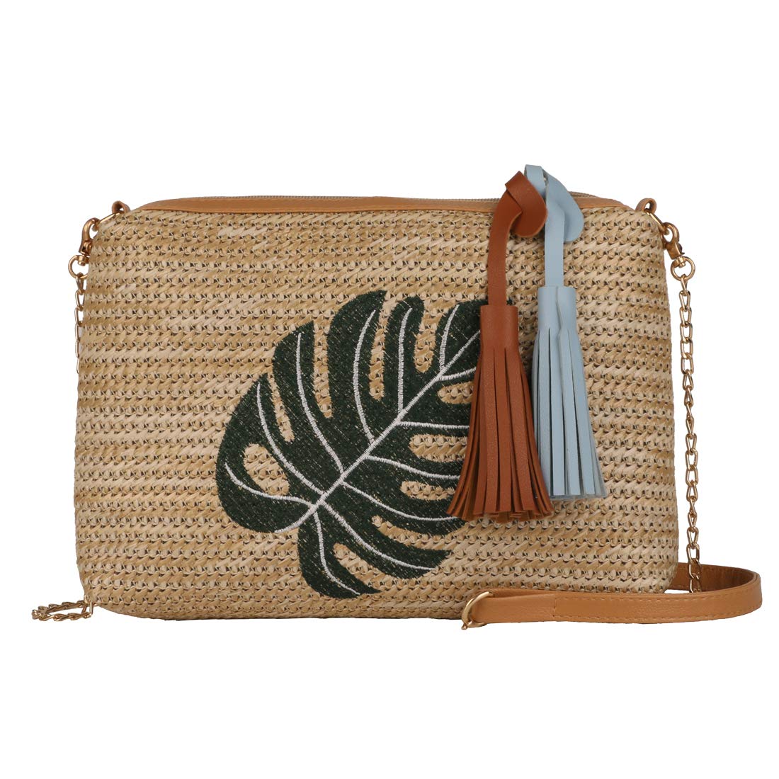 Artwell Straw Shoulder Bag for Women - Woven Clutch Purse with Envelope Design, Summer Beach Tote & Wallet - Perfect for Vacation, Pool Parties, and Boho Fashion Outfits