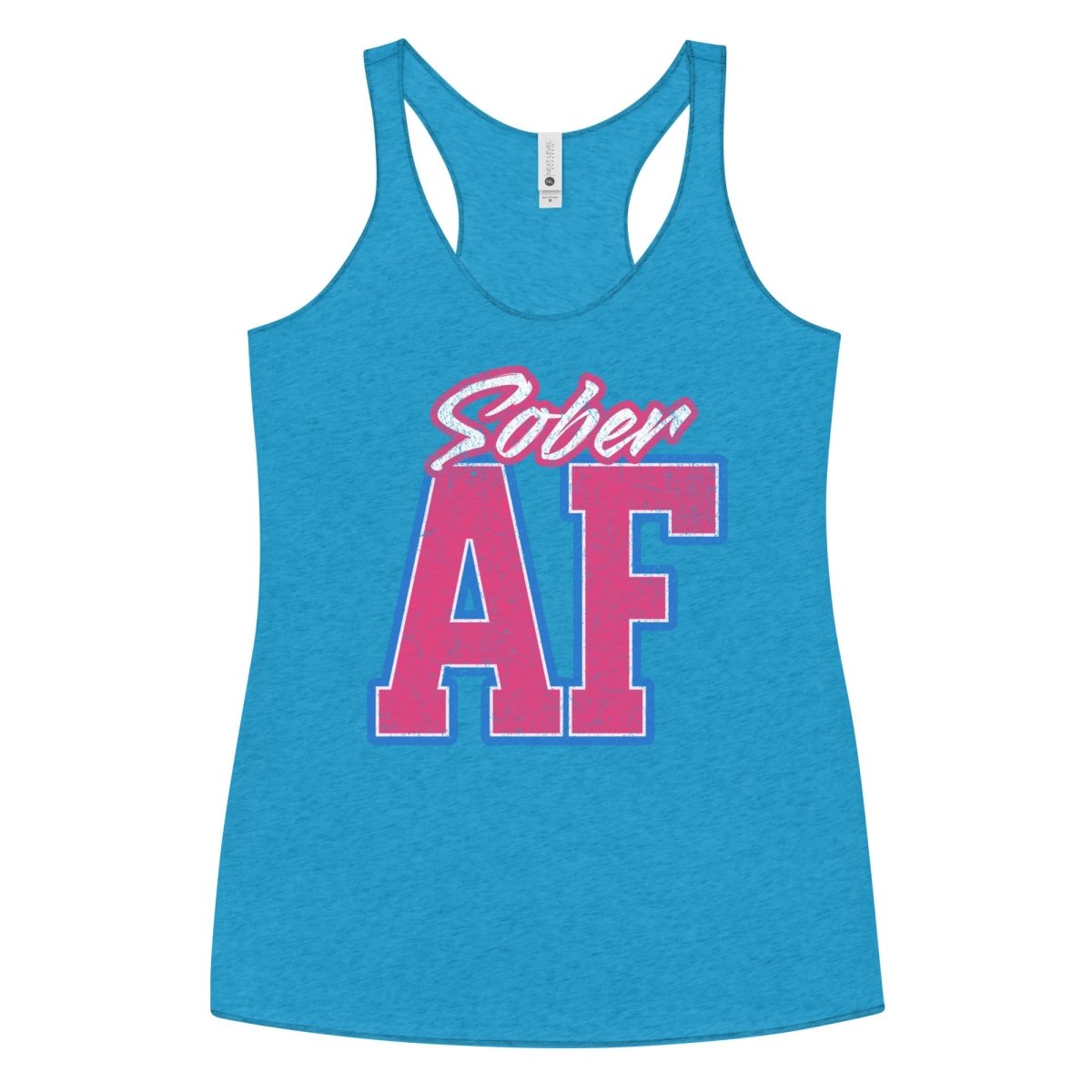 Sober AF Women's Racerback Tank Top - Comfortable Workout Shirt for Yoga, Running & Gym - Breathable Athletic Wear for Fitness & Casual Style