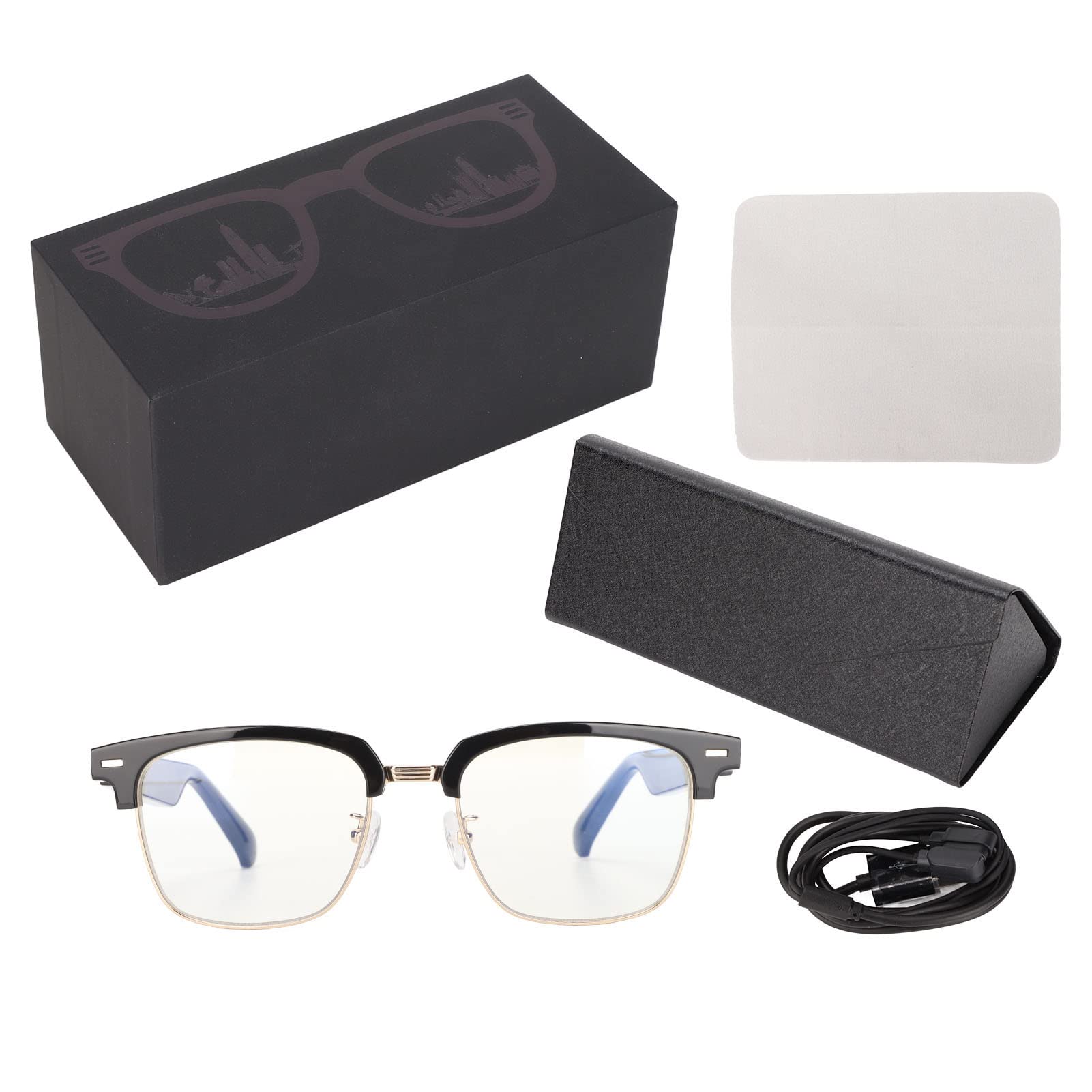 Ciciglow Smart Glasses with Open-Ear Audio & Active Noise Cancelling - Wireless Bluetooth Glasses with Hands-Free Calling, Eye Protection & Voice Navigation - Perfect for Running, Cycling & Outdoor Activities