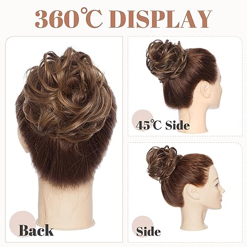 Messy Bun Hair Piece for Women - Synthetic Hair Extensions for Quick & Easy Updos - Perfect for Weddings, Parties & Everyday Styling