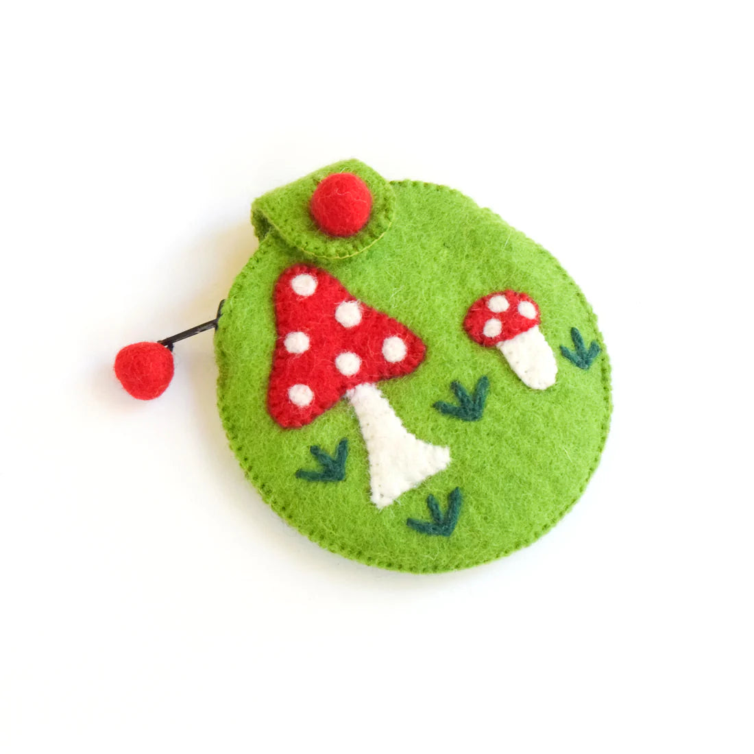 Purple Felt Coin Mushroom (Green) - Cute DIY Craft Supplies for Scrapbooking, Home Decor, and Gift Wrapping